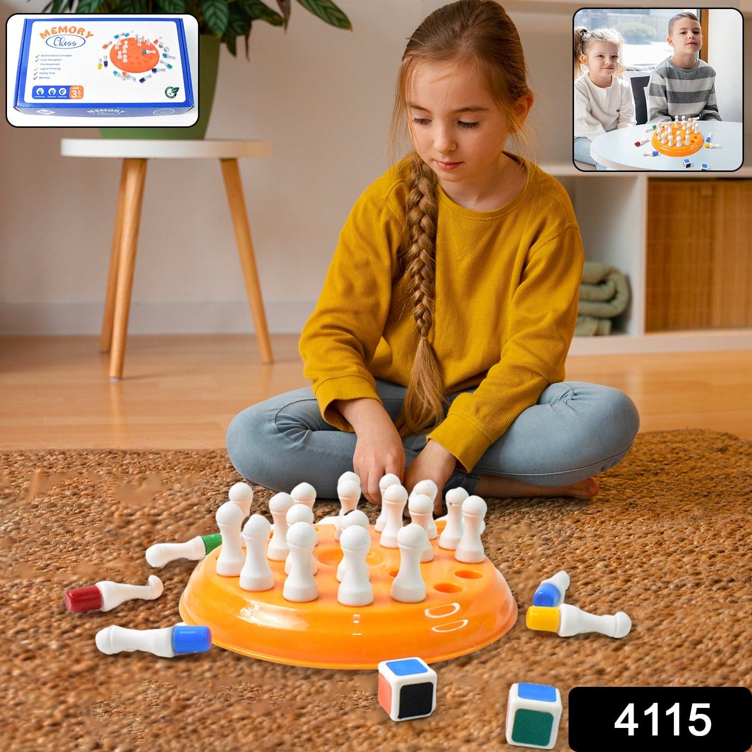 Plastic Brain Teaser Memory Chess Game (1 Set) thumbnail 2