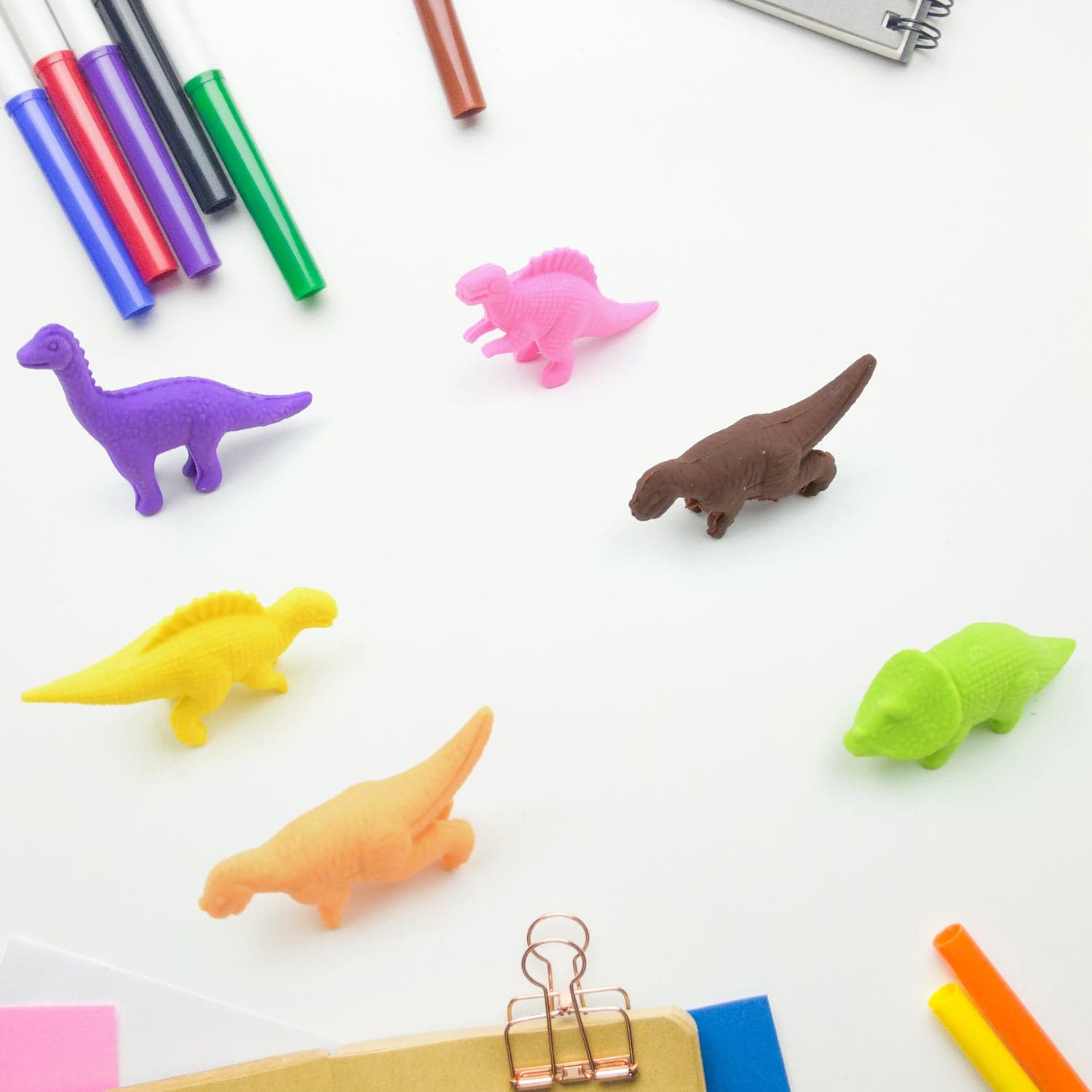 Dinosaur Shaped Erasers for Kids, 3D Puzzle Erasers, Classroom Prizes (6 Pcs Set) thumbnail 4