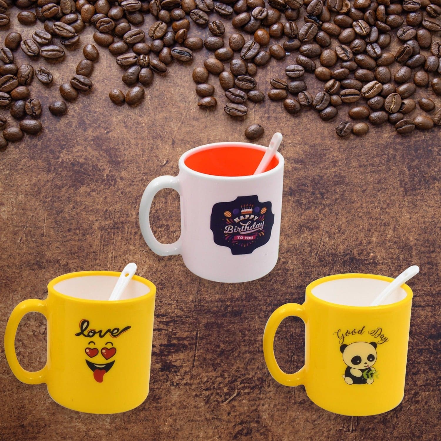 Mix Design & Color Coffee Mug With Spoon And Box Packing thumbnail 1