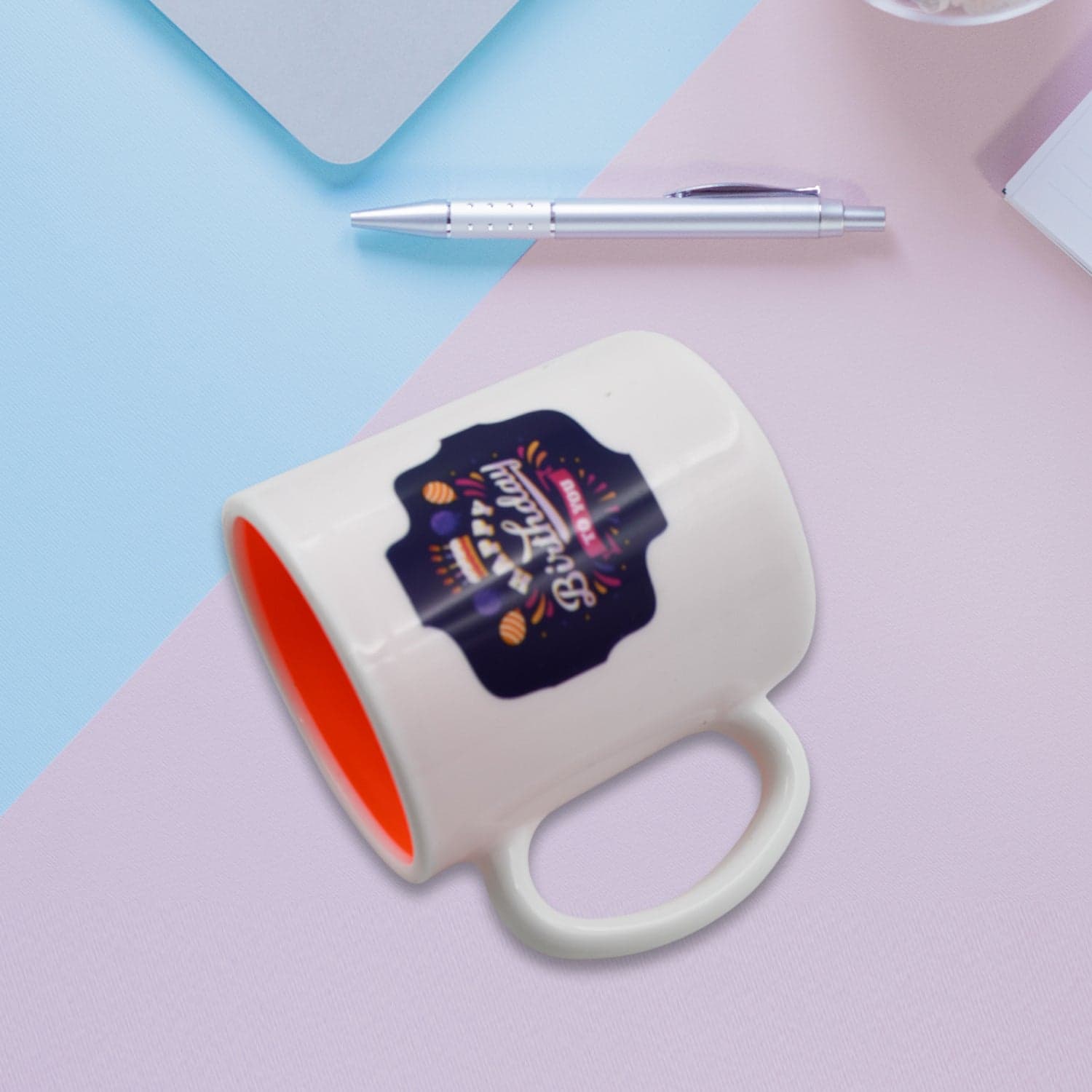 Mix Design & Color Coffee Mug With Spoon And Box Packing thumbnail 6