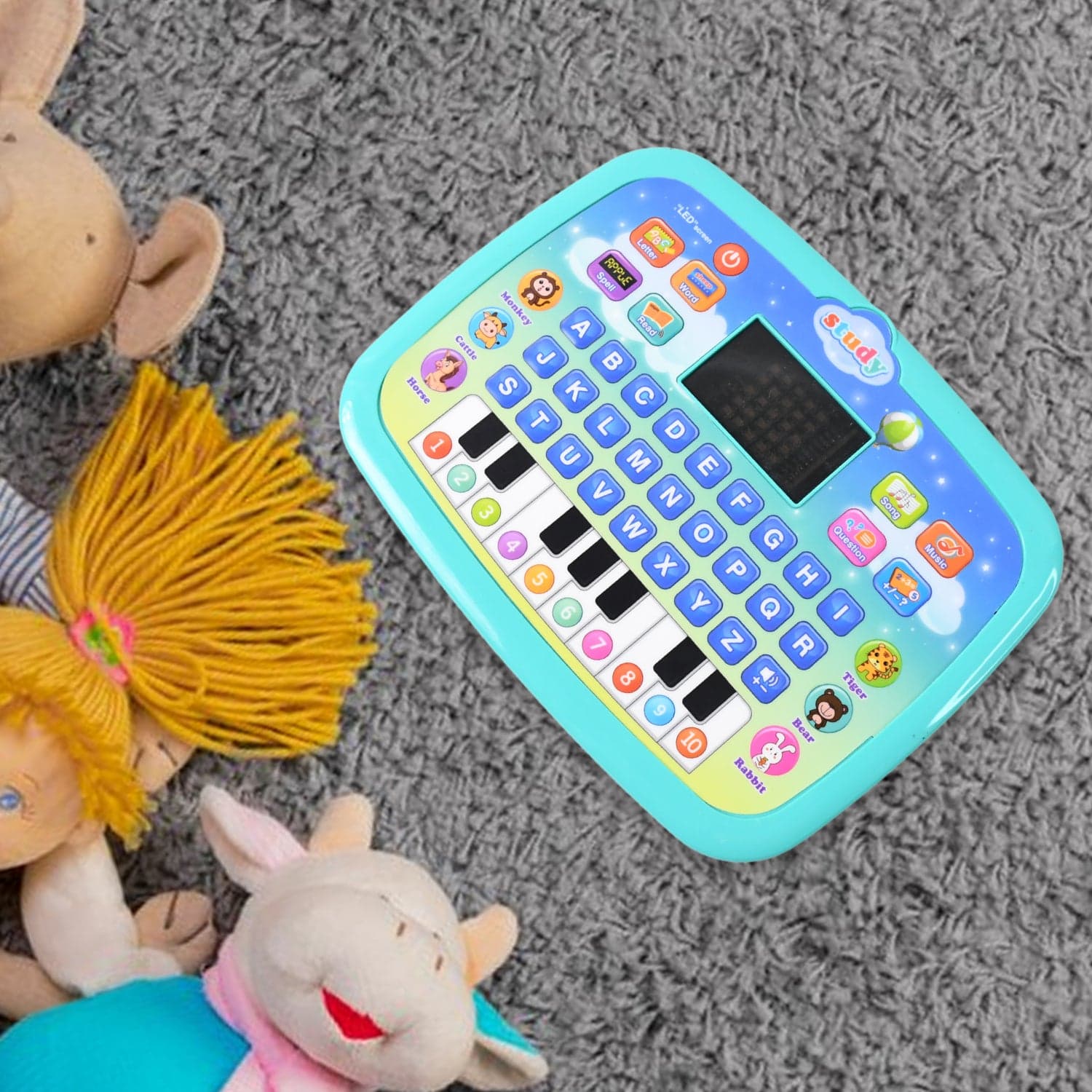 Learning Educational Computer Kids Piano Laptop with LED Screen & Music thumbnail 1