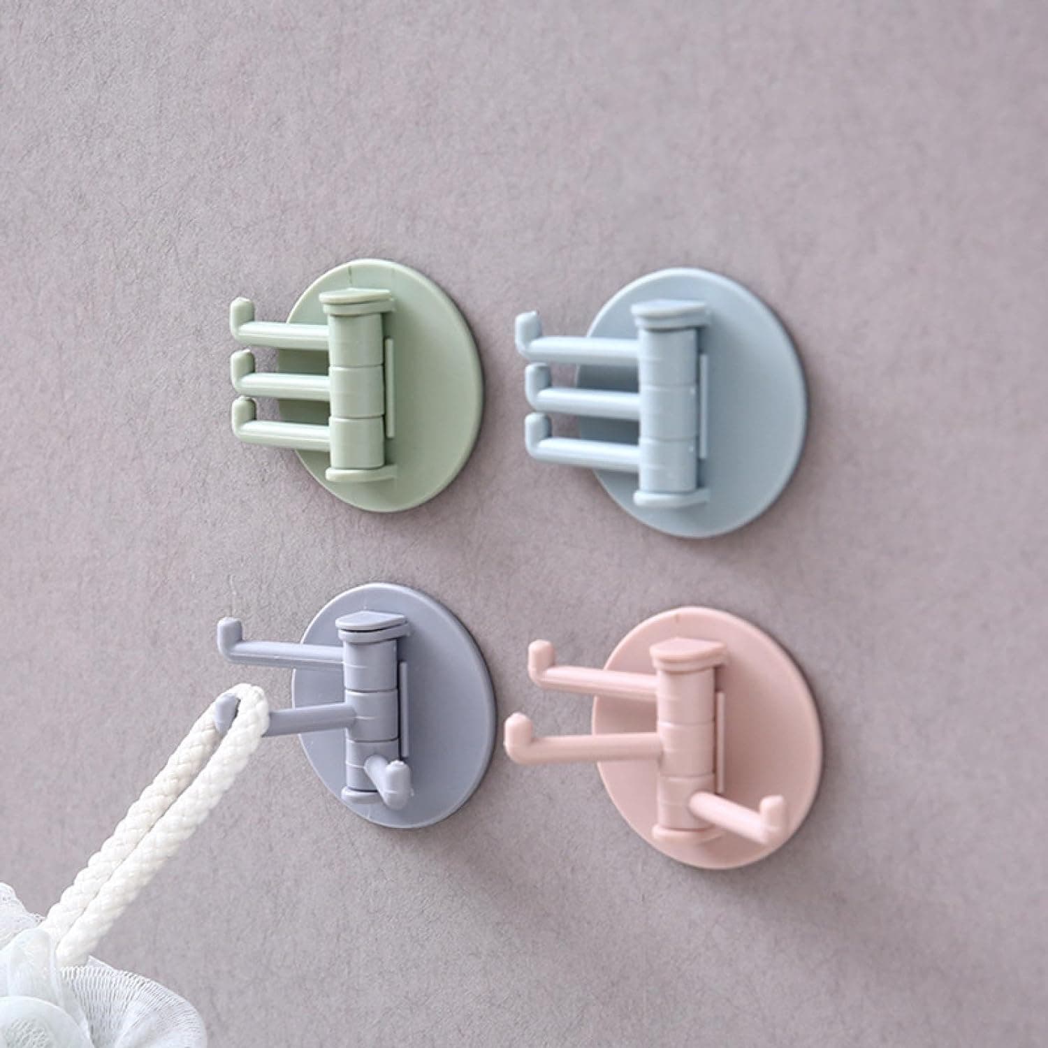180° Rotating Punch-Free 3-Hook Sticky Hook of 1 Pc thumbnail 9