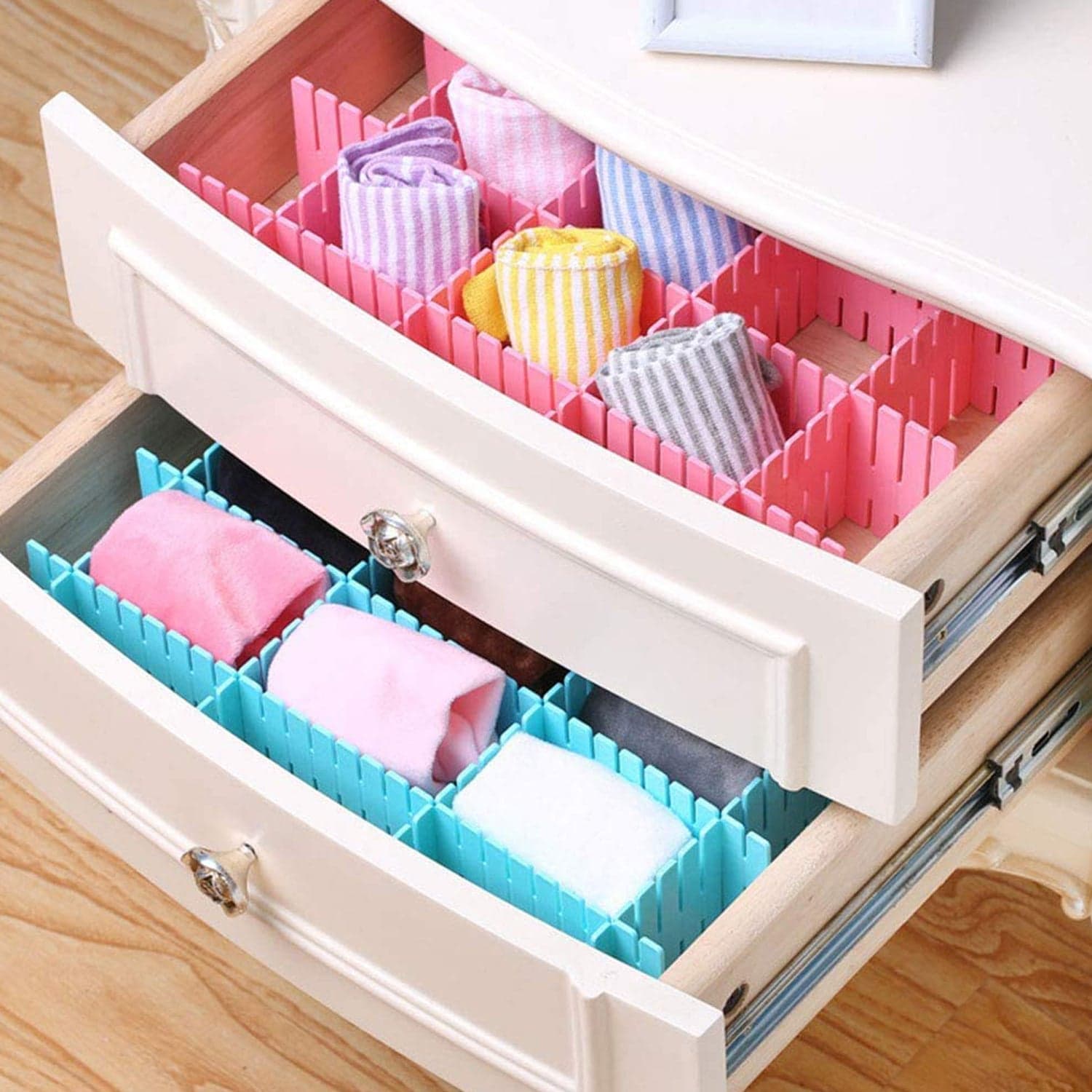 Adjustable Drawer Dividers (4 Pc Set): Organize Cabinets & Closets thumbnail 3