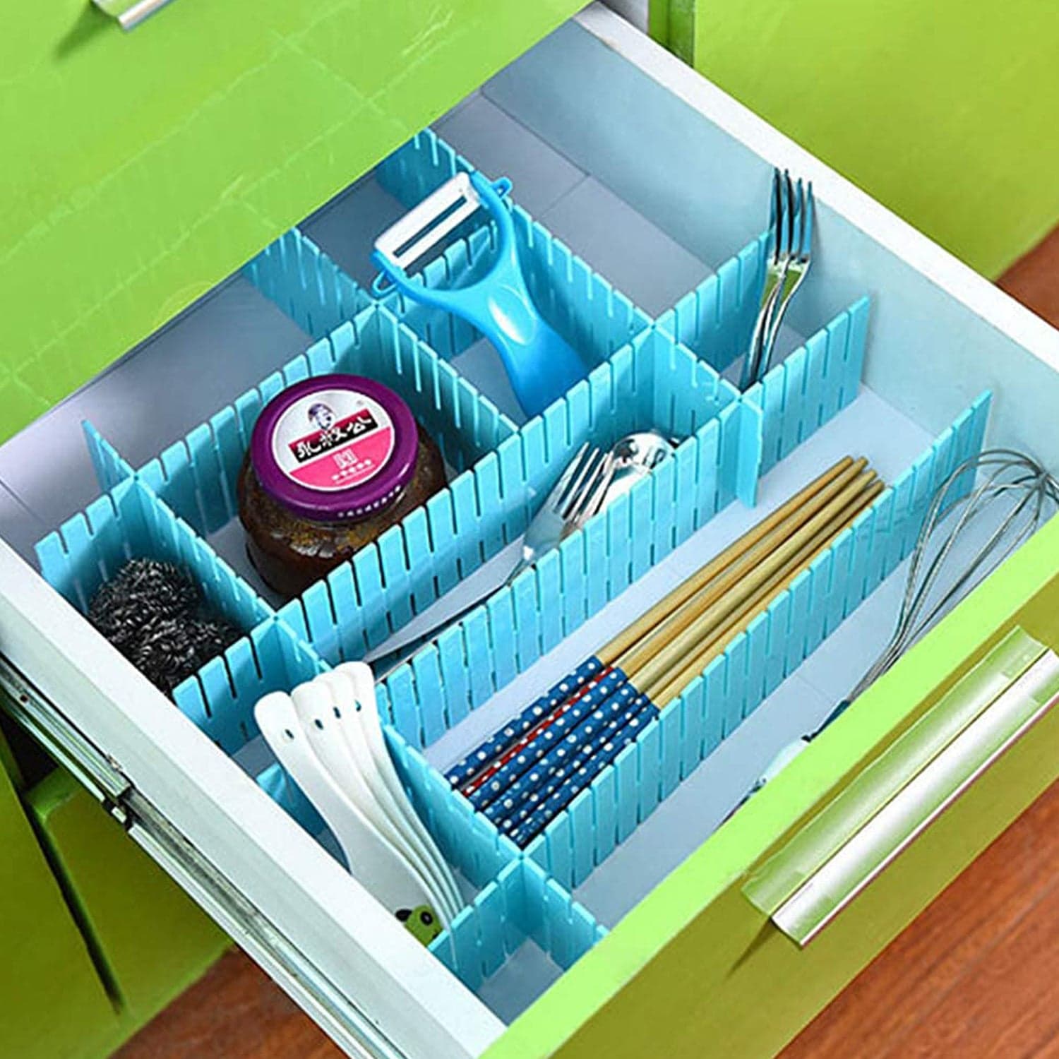 Adjustable Drawer Dividers (4 Pc Set): Organize Cabinets & Closets thumbnail 4