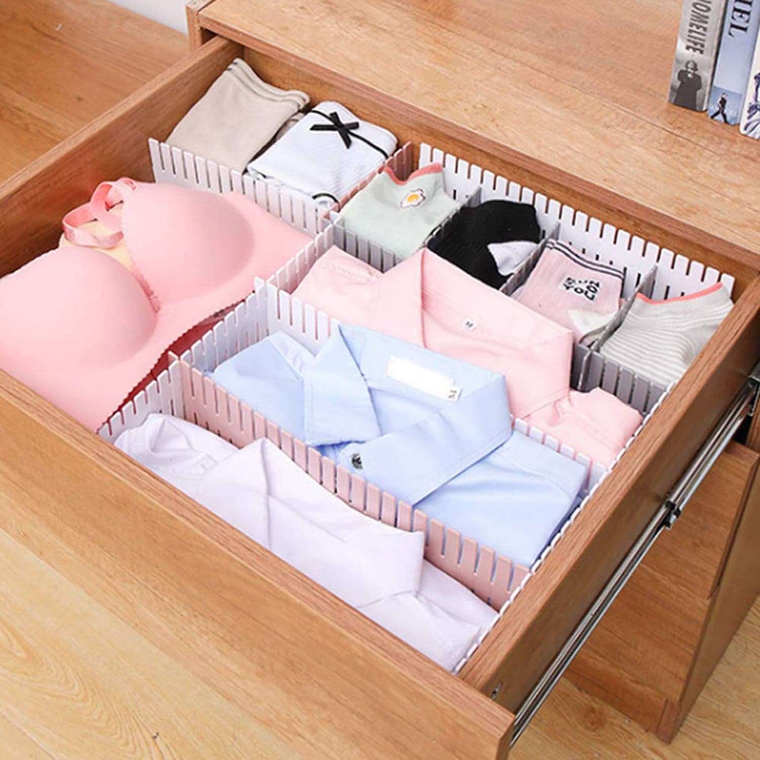 Adjustable Drawer Dividers (4 Pc Set): Organize Cabinets & Closets thumbnail 7