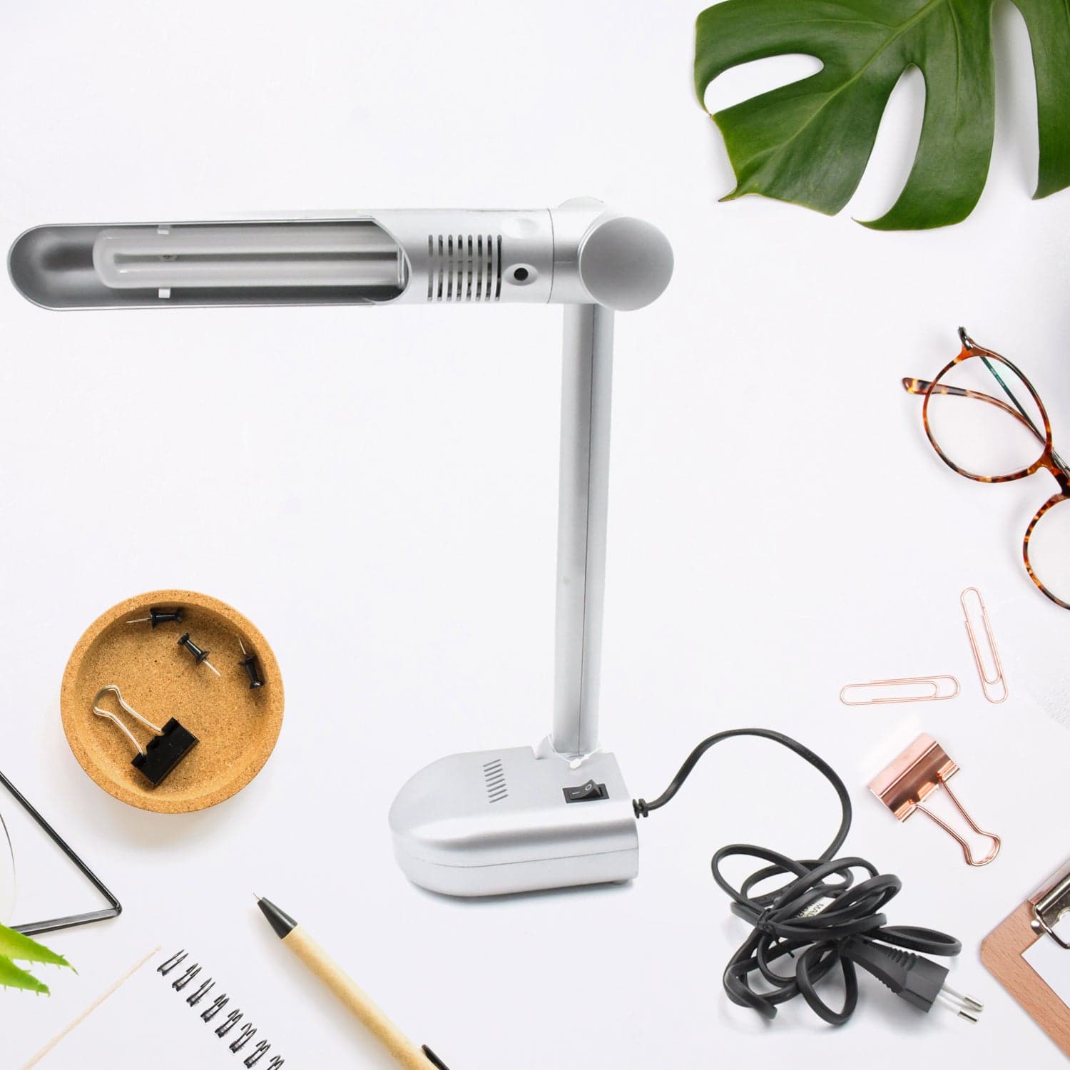 Multifunctional Led Desk Lamp Dimmable Office Lamp Children'S Student Desk Lamp Reading Lamp White Eye-Caring Desk Light thumbnail 3