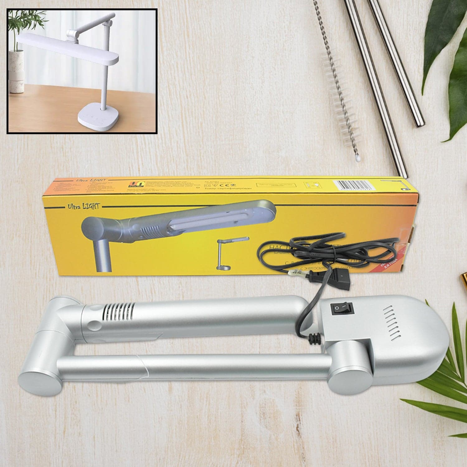 Multifunctional Led Desk Lamp Dimmable Office Lamp Children'S Student Desk Lamp Reading Lamp White Eye-Caring Desk Light thumbnail 8