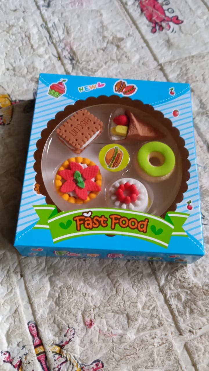 3D Fast Food Erasers Set, Cute Mini Colorful Erasers for Kids Gift & School (5 Pcs) thumbnail 6
