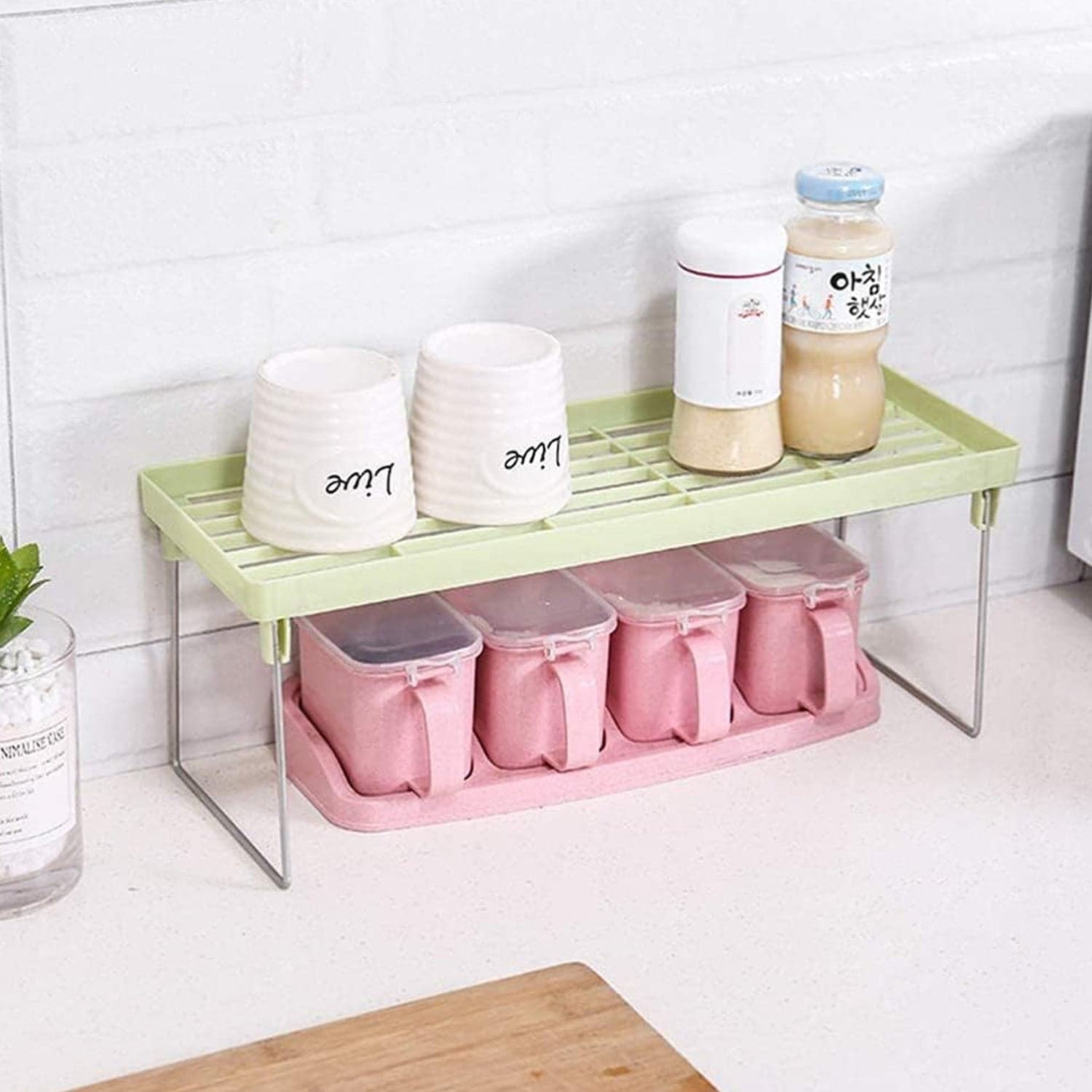 Folding Storage Organizer Stack Shelf Rack (1 Pc) thumbnail 7
