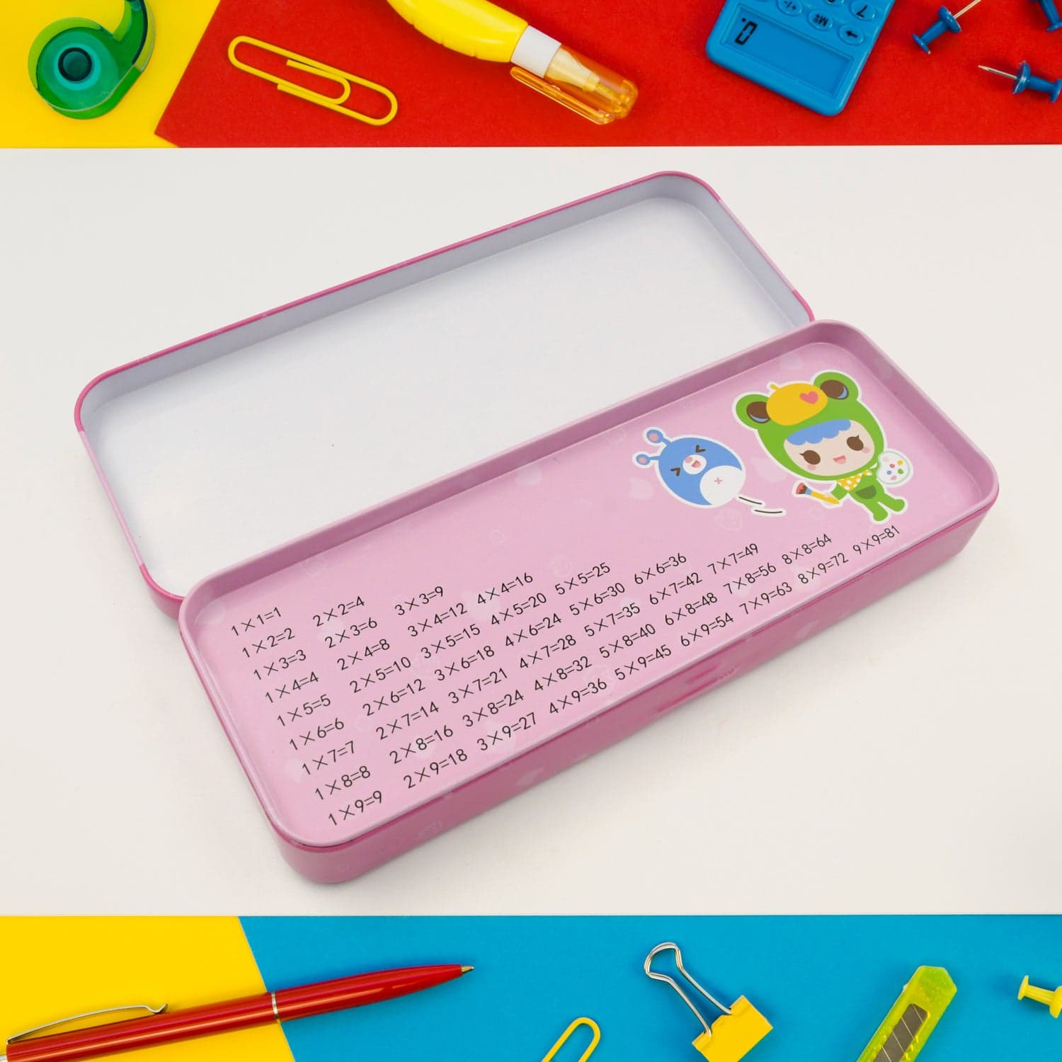12-Piece Stationery Set: Pencil Box, Pencils, Erasers & More thumbnail 6
