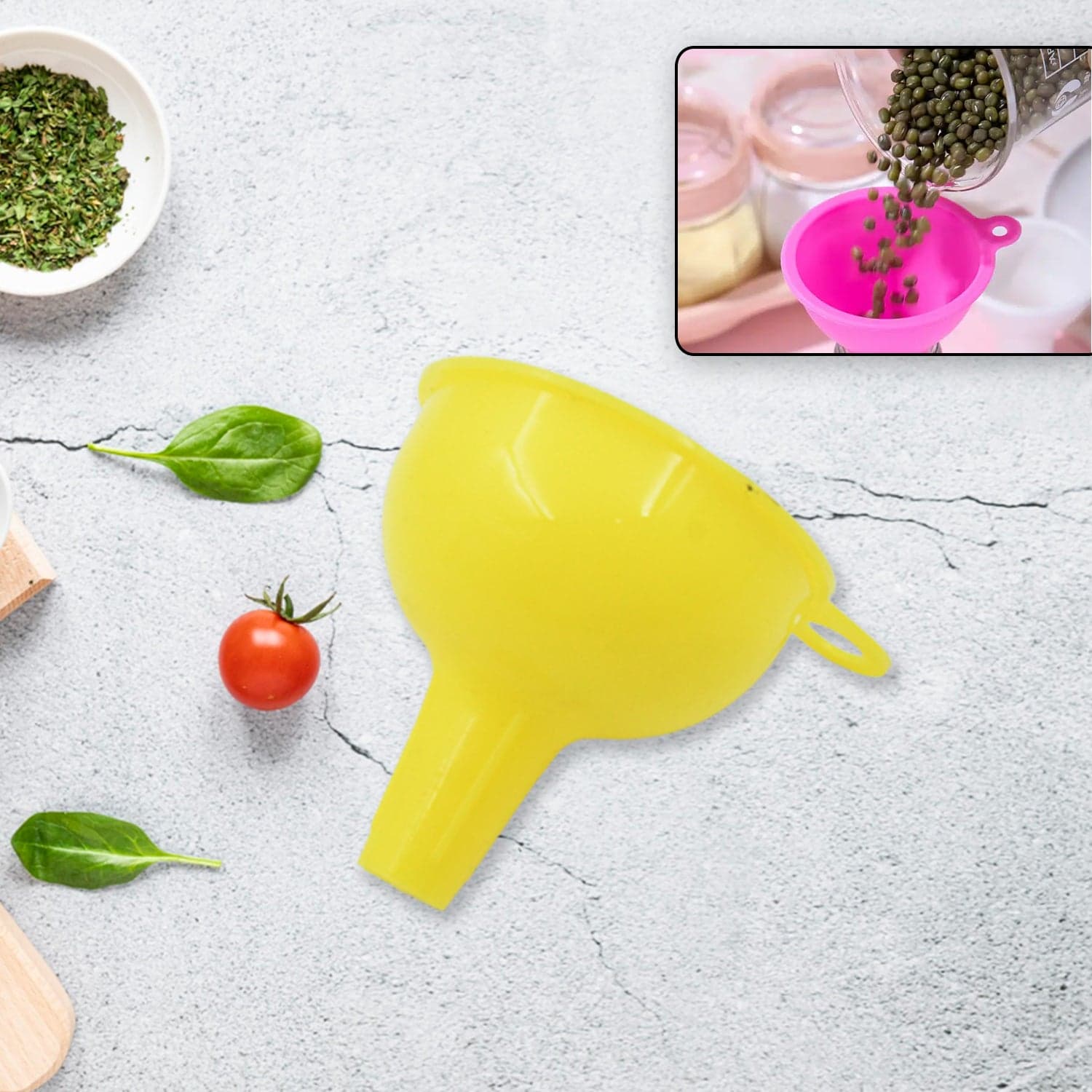 Food-Grade Silicone Funnel: Safe & Easy Transfer for Liquids & Grains (1 Pc) thumbnail 1