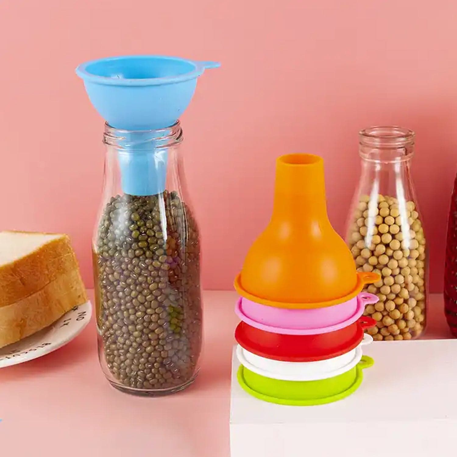 Food-Grade Silicone Funnel: Safe & Easy Transfer for Liquids & Grains (1 Pc) thumbnail 10