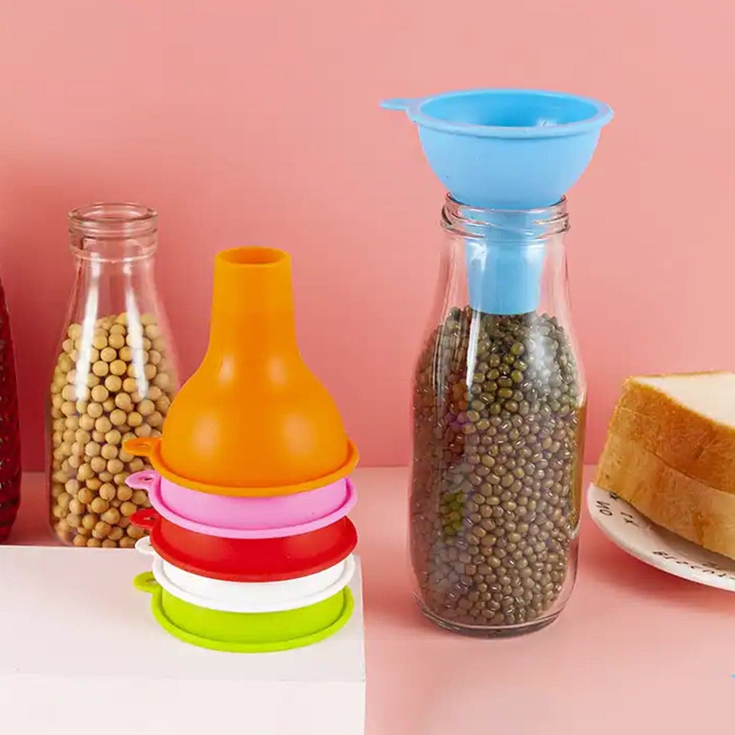 Food-Grade Silicone Funnel: Safe & Easy Transfer for Liquids & Grains (1 Pc) thumbnail 11