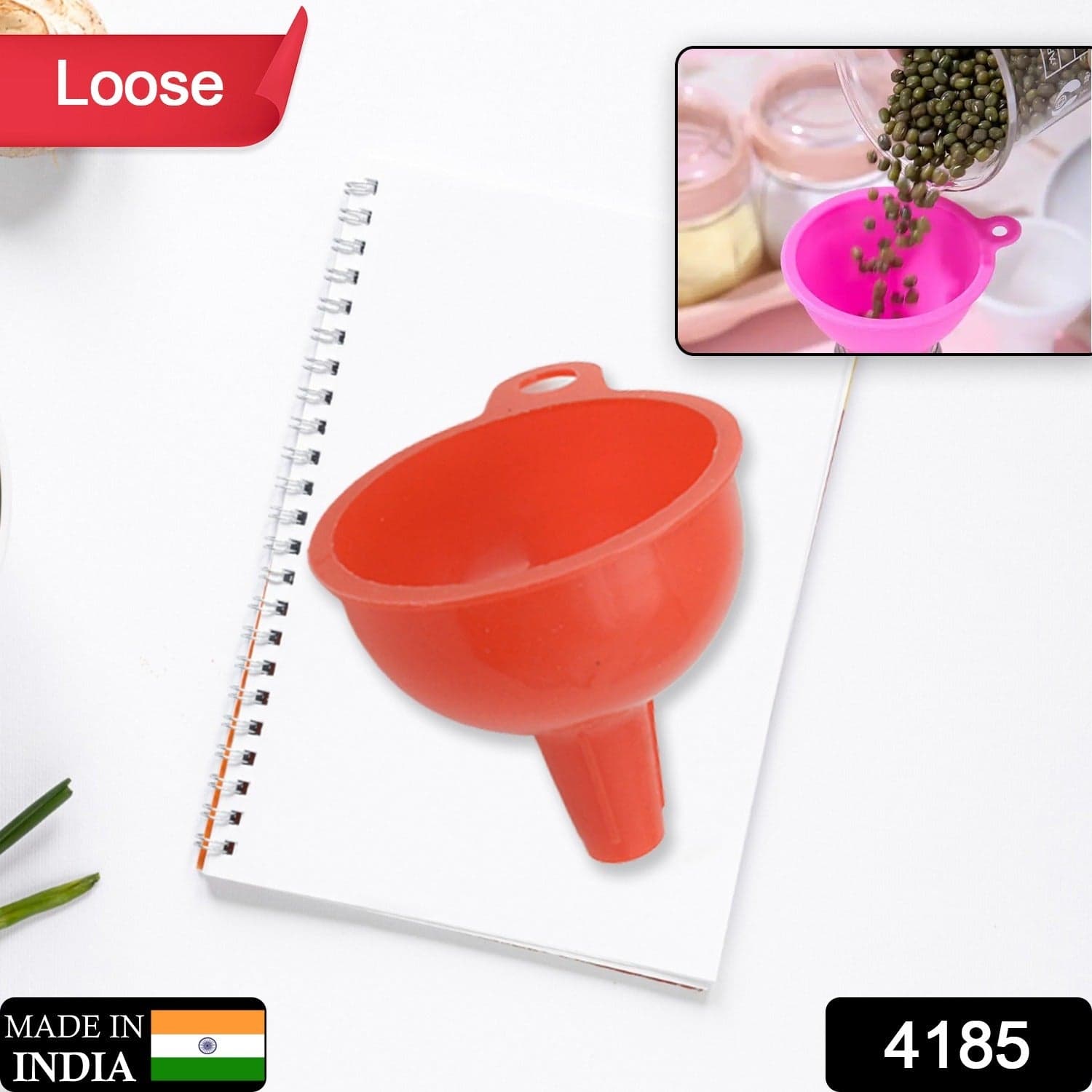 Food-Grade Silicone Funnel: Safe & Easy Transfer for Liquids & Grains (1 Pc) thumbnail 2