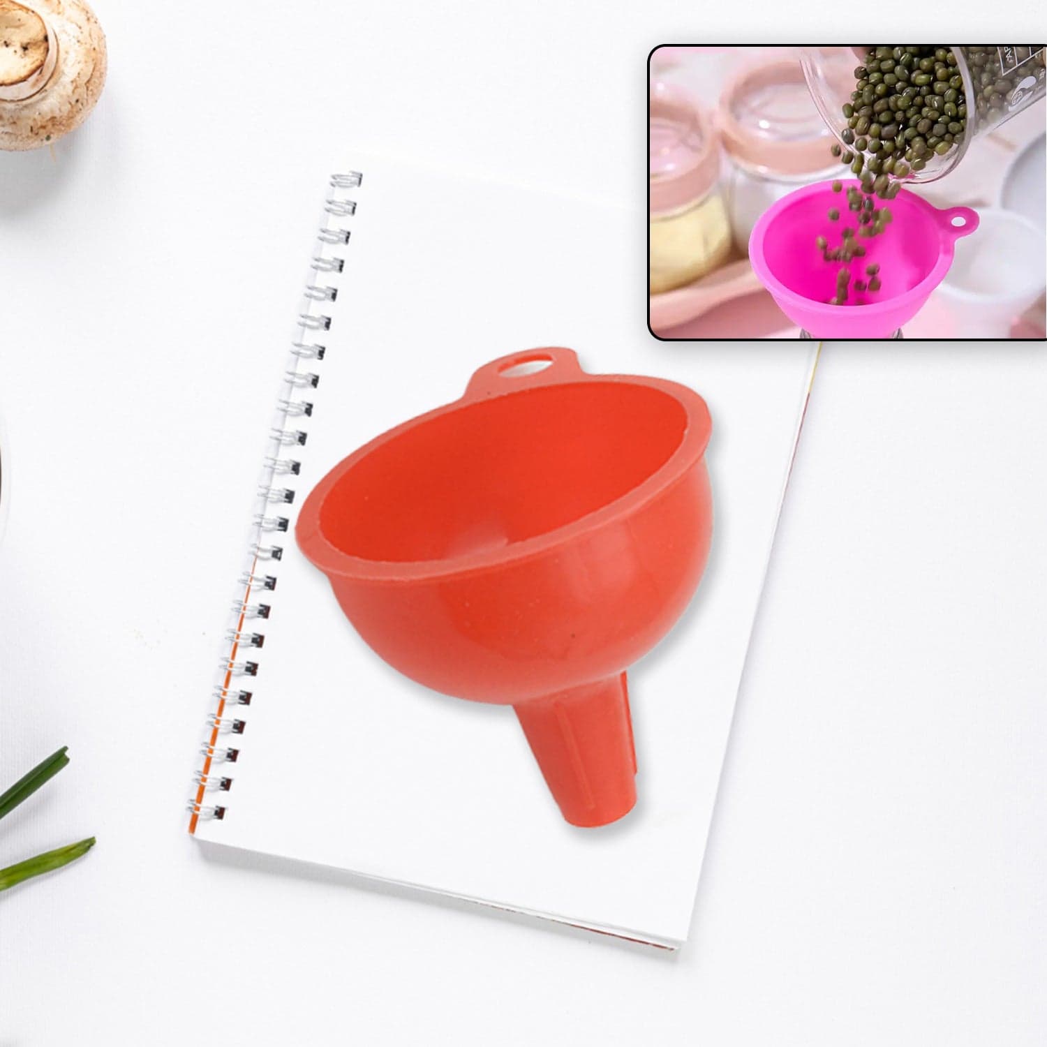 Food-Grade Silicone Funnel: Safe & Easy Transfer for Liquids & Grains (1 Pc) thumbnail 3
