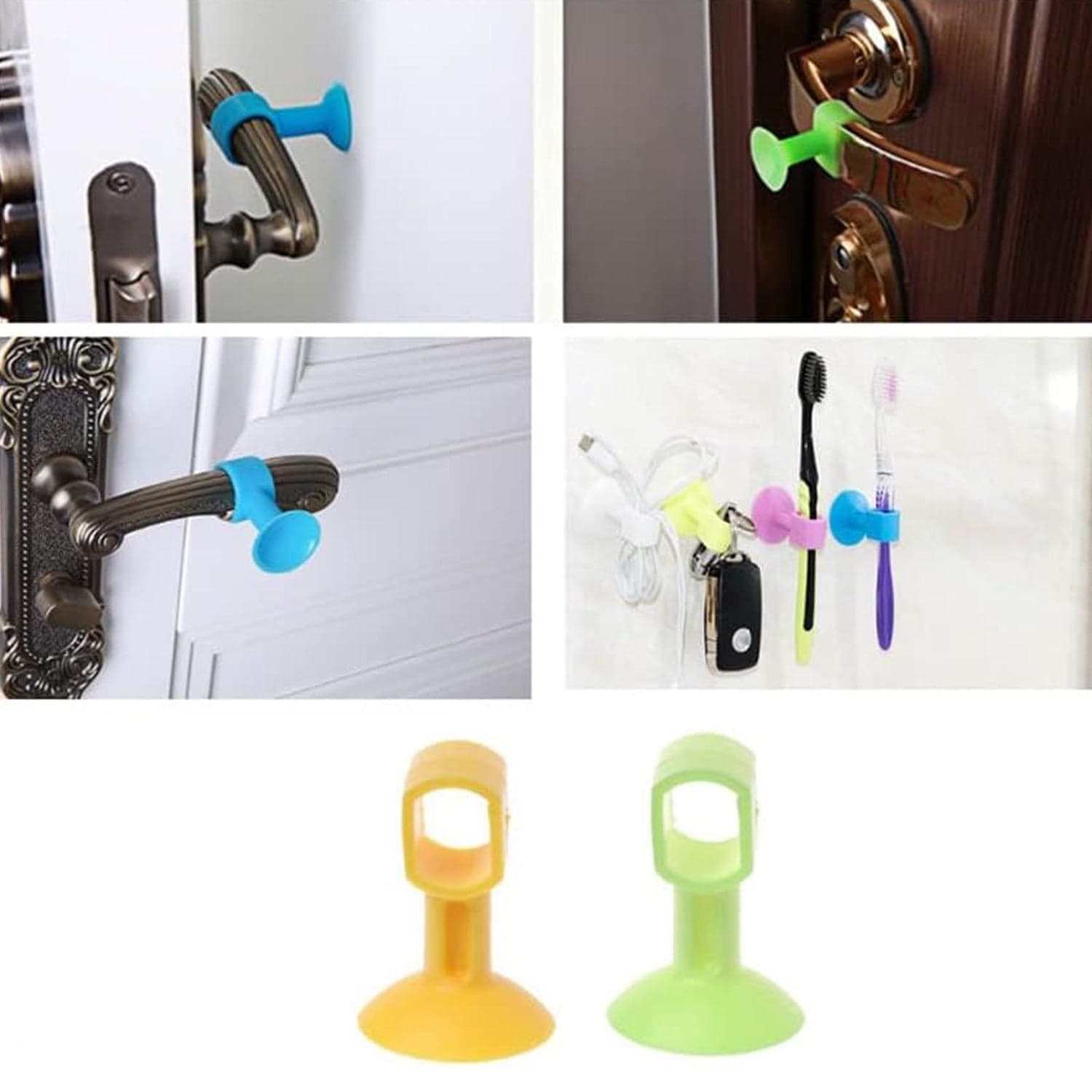 Self-Sucking Silicone Door Stopper (2 Pcs Set) thumbnail 1