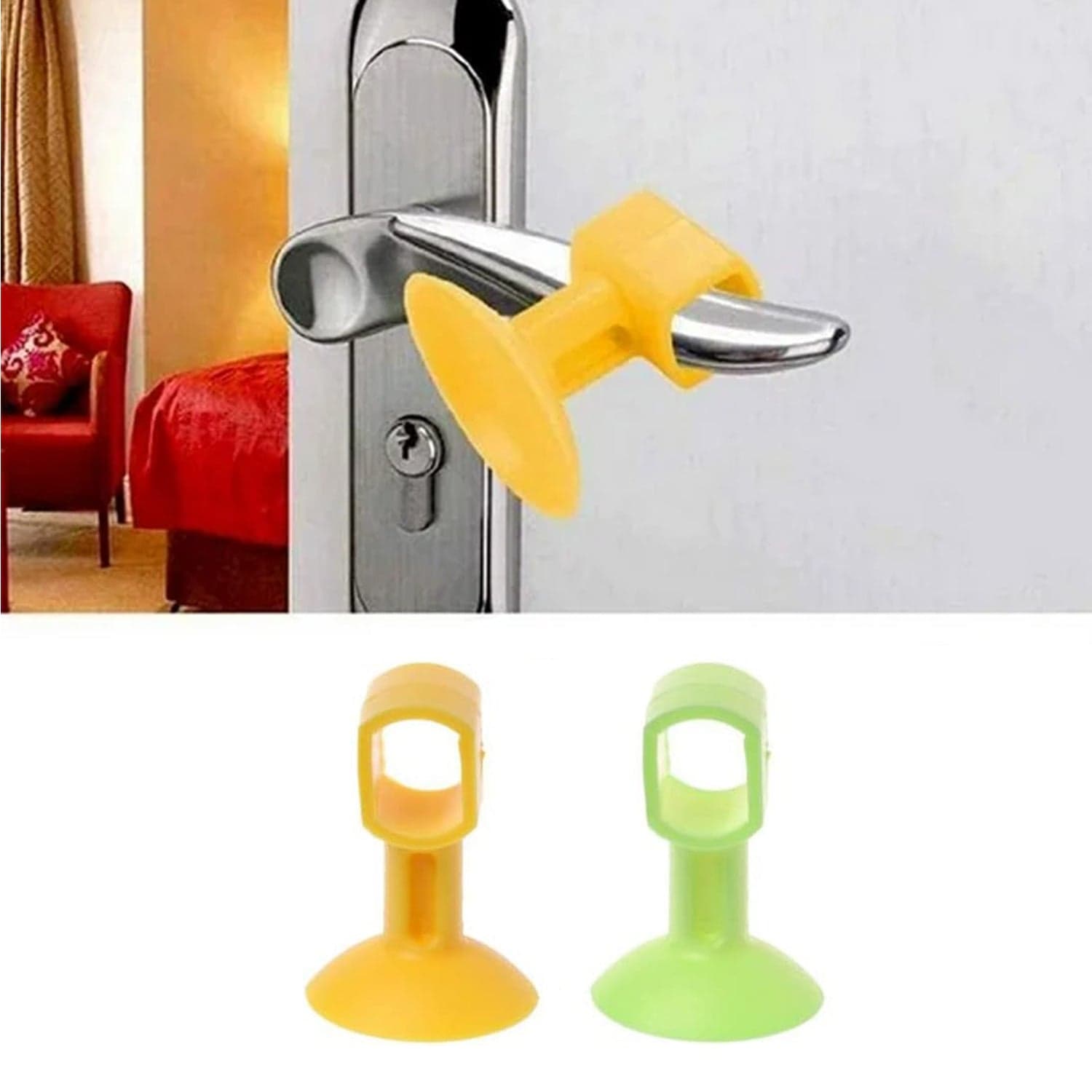 Self-Sucking Silicone Door Stopper (2 Pcs Set) thumbnail 4