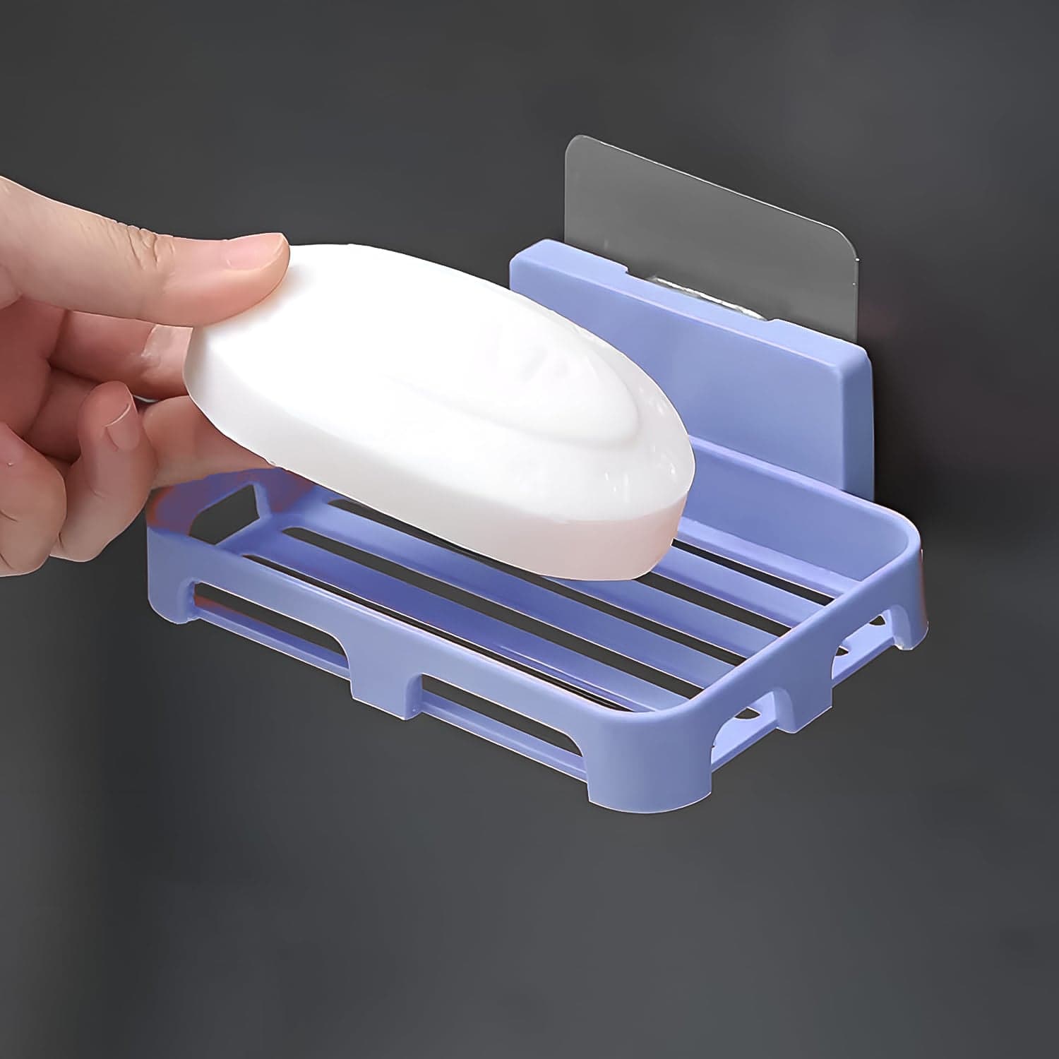 Bathroom & Kitchen Soap Holder: Self-Adhesive ,Sabudani (Plastic Box) thumbnail 6