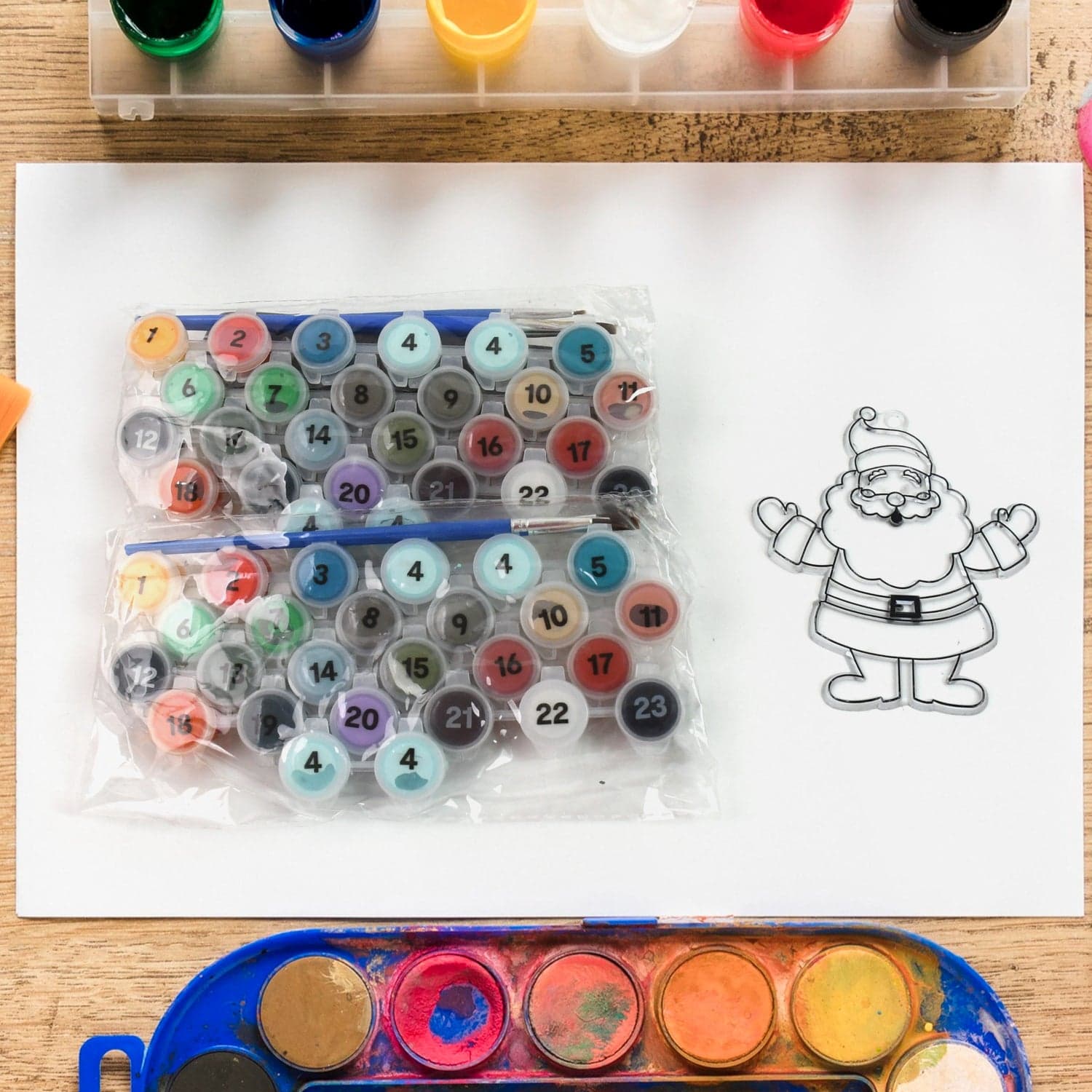 Paint by Number Kits 2 Set 24 Number Color, 6 paint brushes (2 Set) thumbnail 6