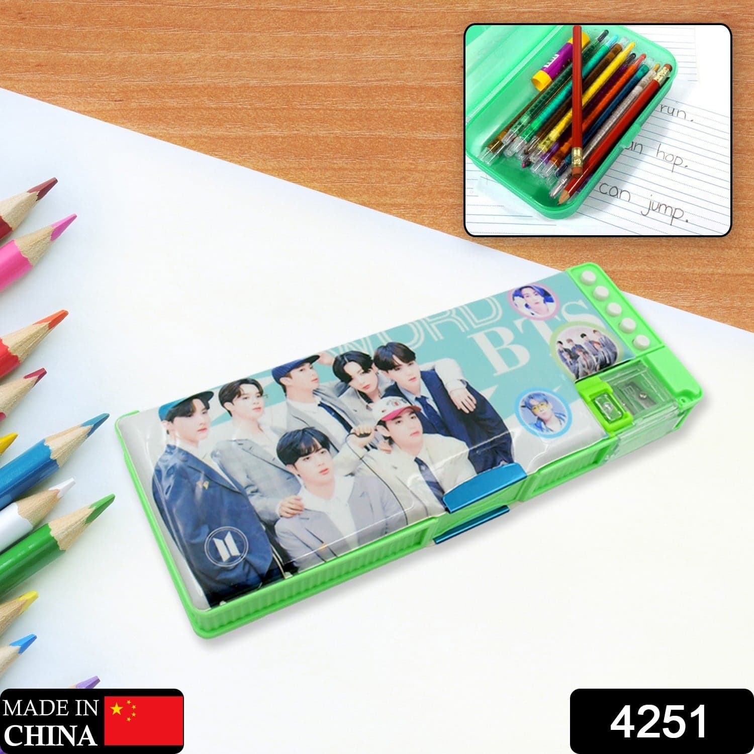 Multipurpose Compass Box (2 Compartments): Cartoon Pencil Case for Kids thumbnail 2