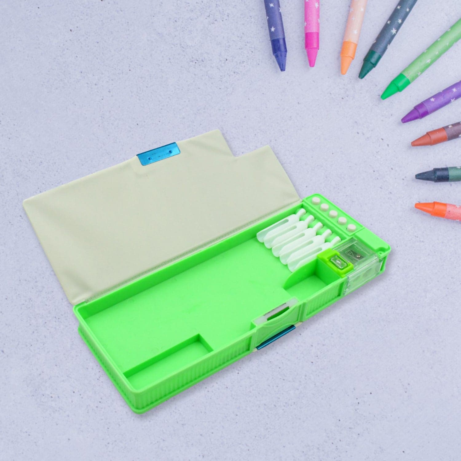Multipurpose Compass Box (2 Compartments): Cartoon Pencil Case for Kids thumbnail 3