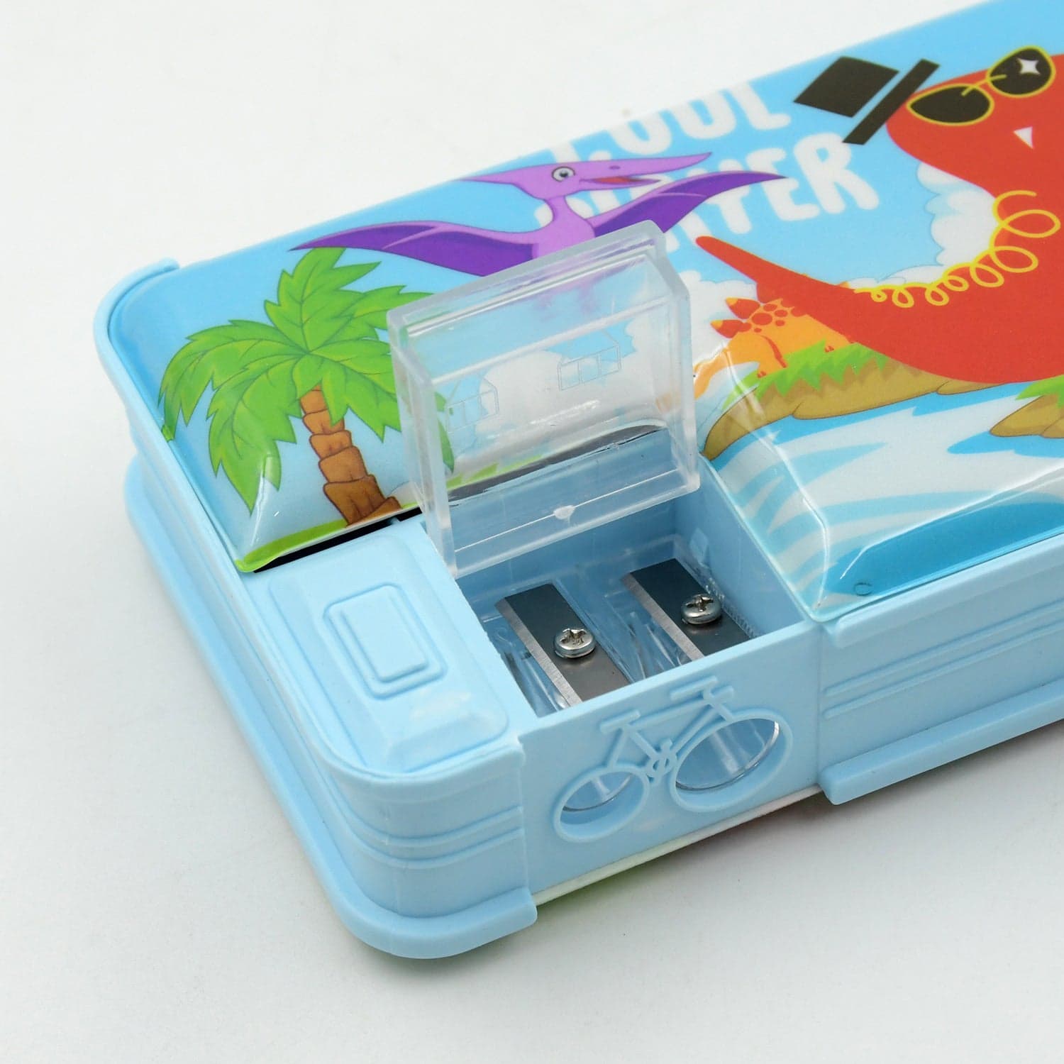 Plastic Multipurpose Compass Box Of Double Deck Pencil Case With 2 Compartments & Cartoon Organizer (1 Pc thumbnail 11