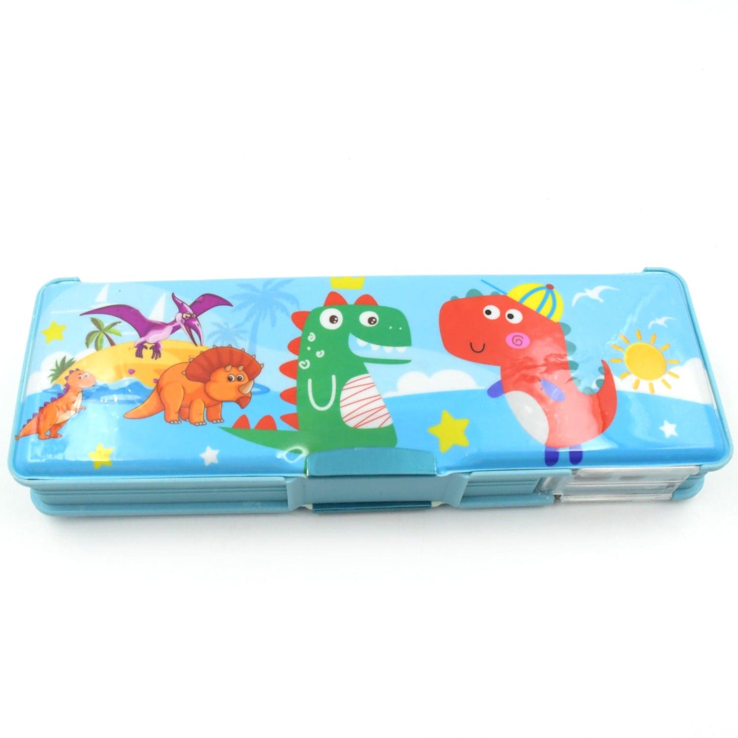 Plastic Multipurpose Compass Box Of Double Deck Pencil Case With 2 Compartments & Cartoon Organizer (1 Pc thumbnail 7