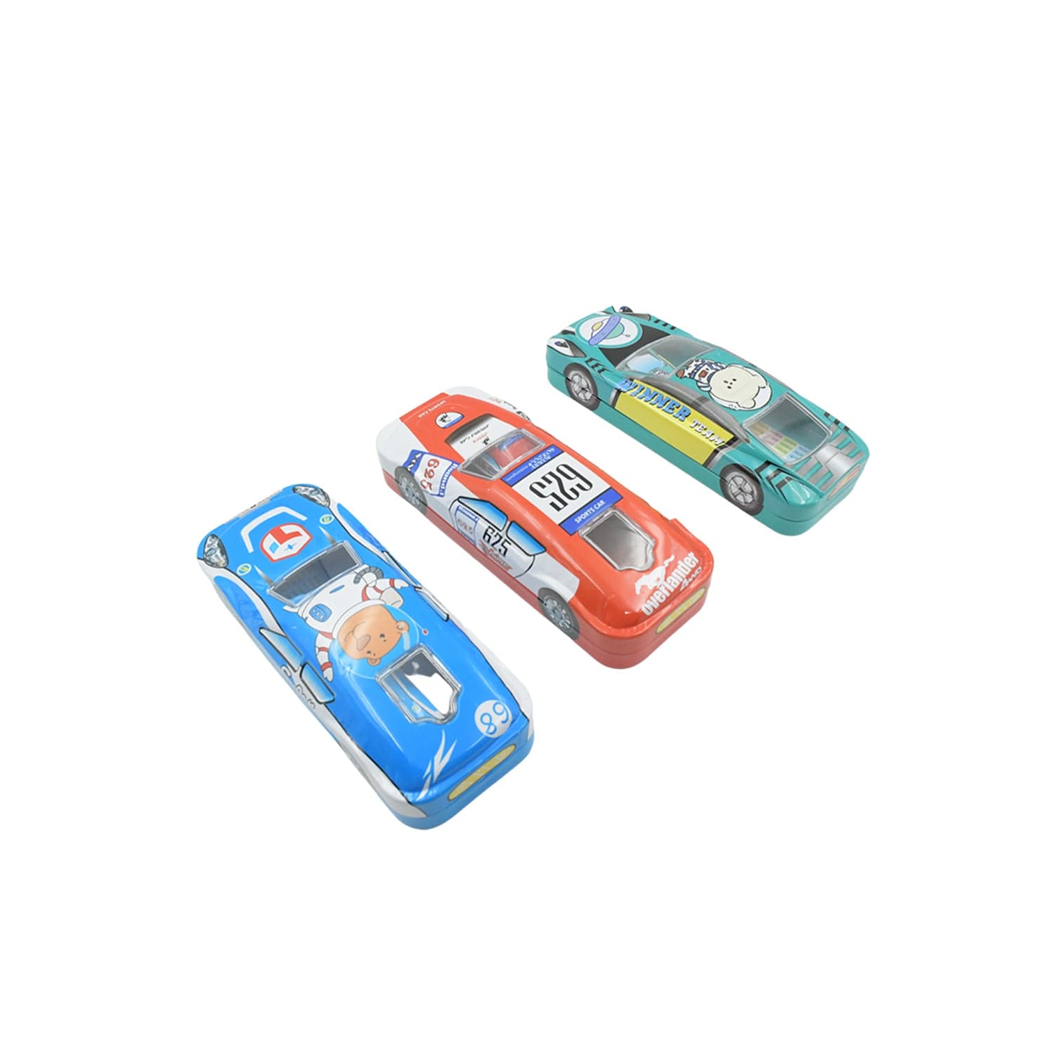 Car-Shaped Metal Compass Box (1 Pc): Pencil Case for Kids, Stationery thumbnail 5