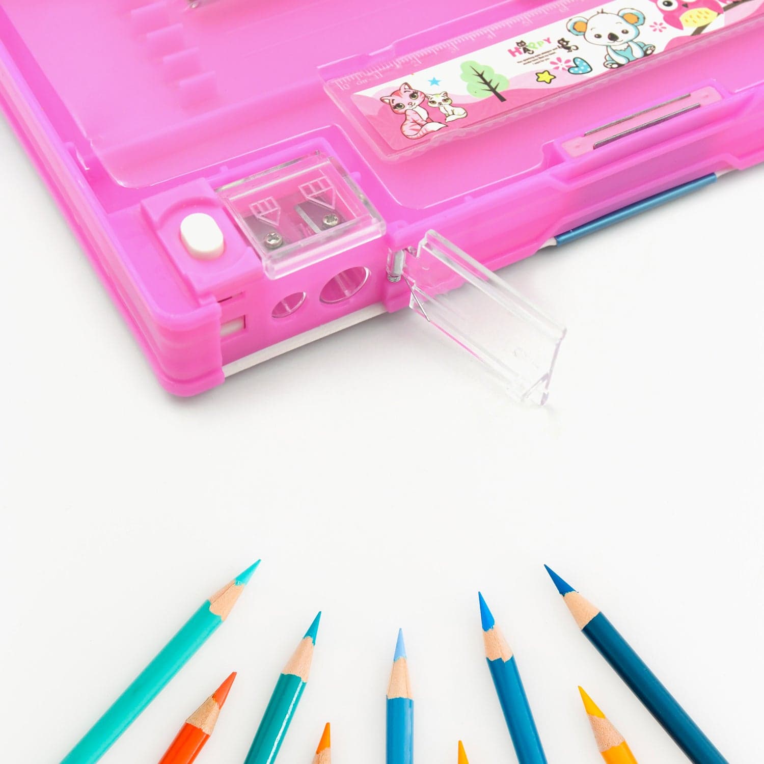 Printed Pencil Case for Kids (1 Pc): Multi-Compartment, Compass Box thumbnail 5