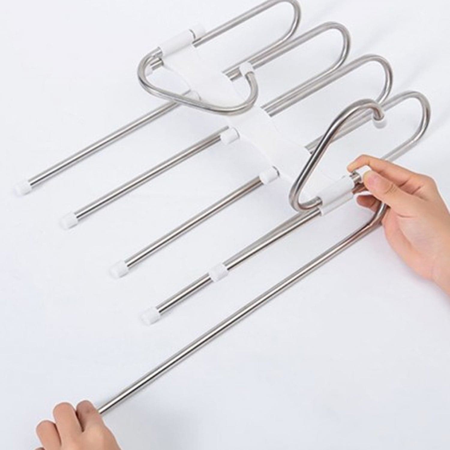 5 in 1 Stainless Steel Foldable Hangers for Clothes Hanging thumbnail 4