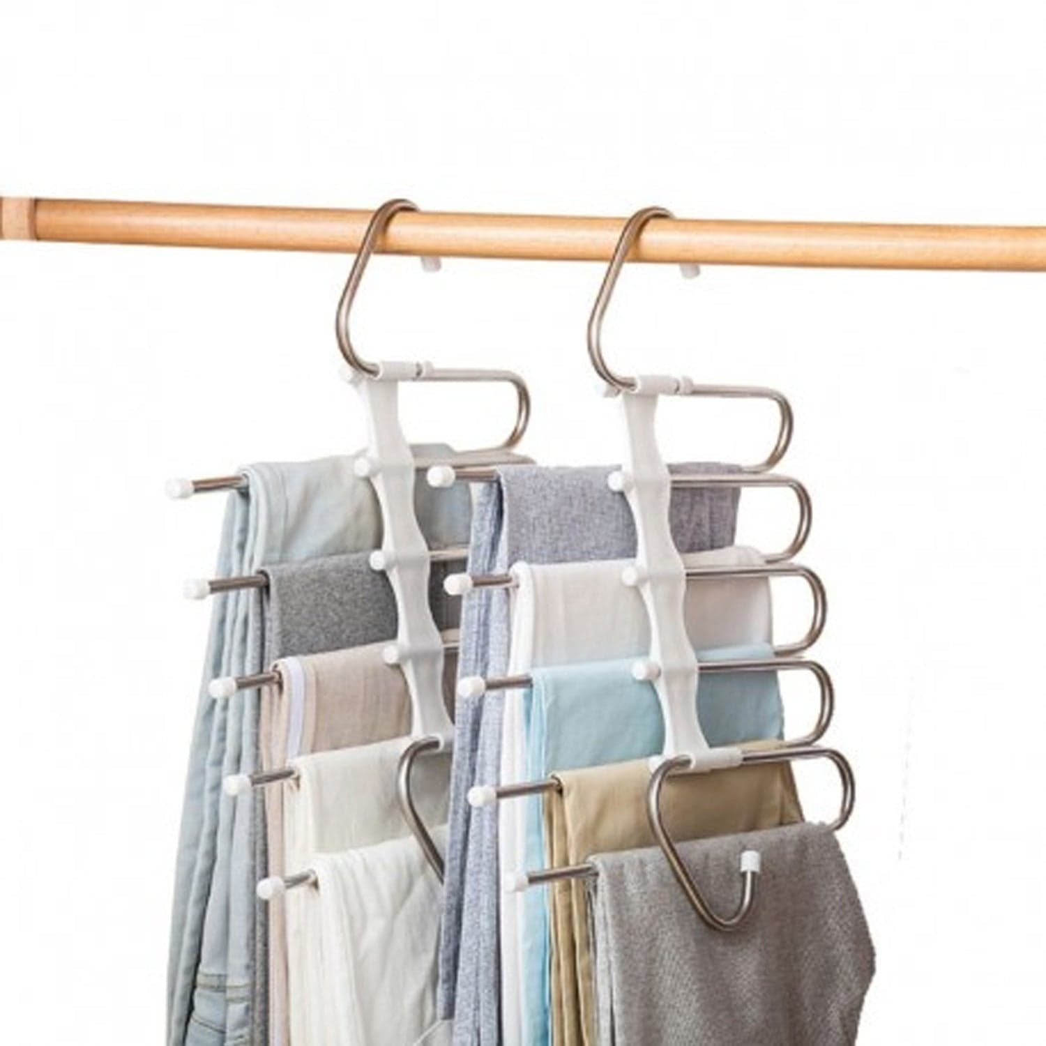 5 in 1 Stainless Steel Foldable Hangers for Clothes Hanging thumbnail 6