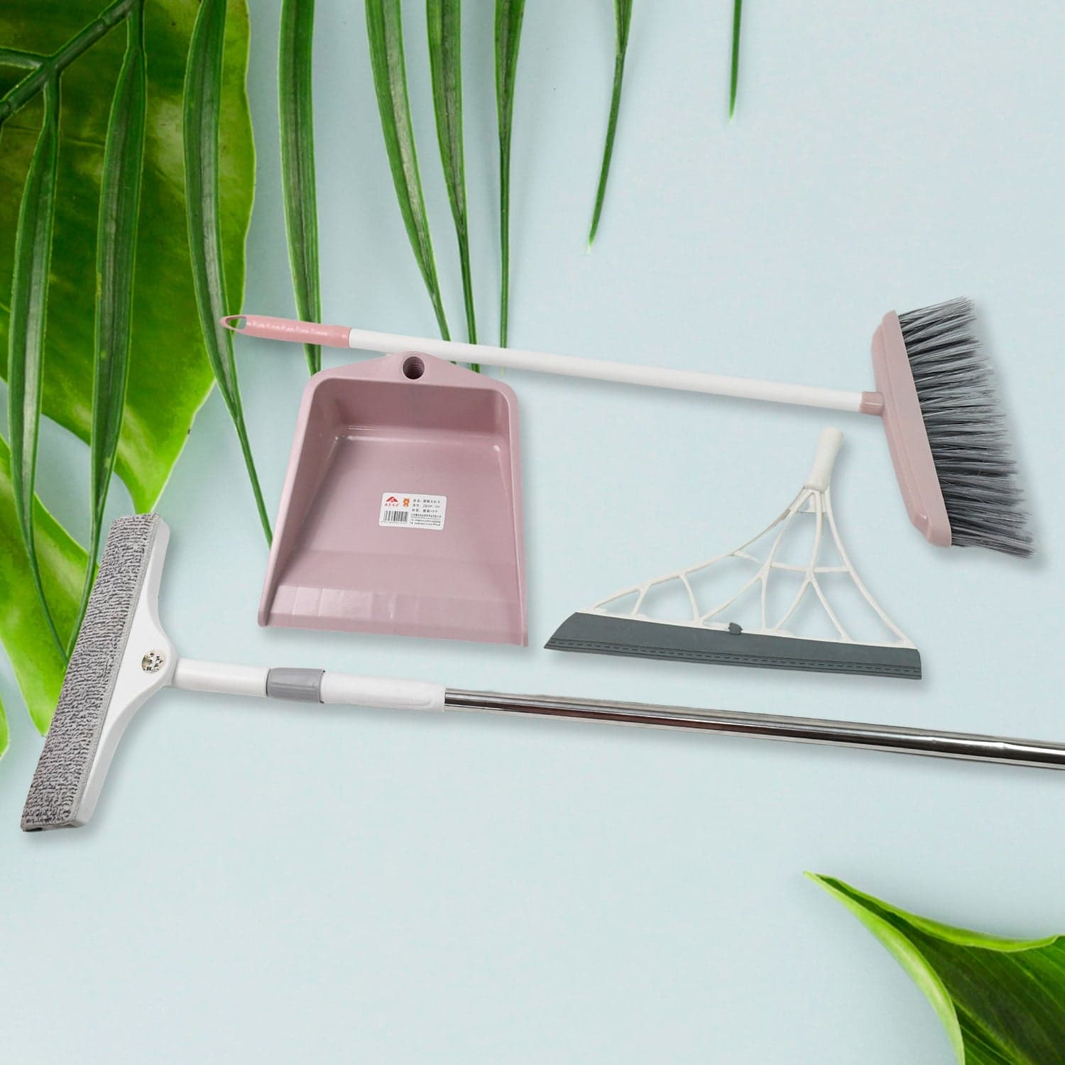 Dustpan, Kitchen Wiper, Window Cleaning Squeegee Tool & Broom Brush, Supdi (4 Pcs Combo) thumbnail 4