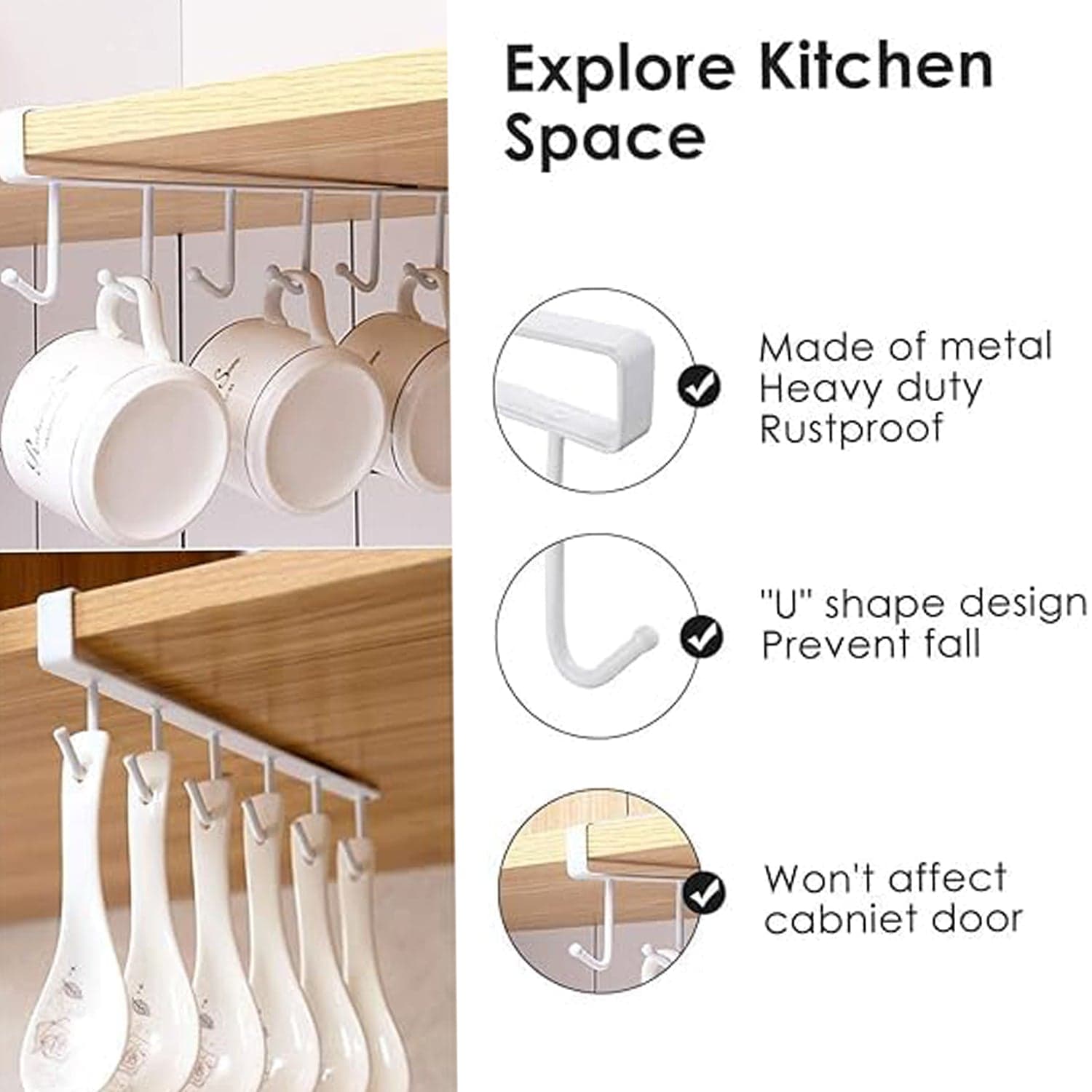 Metal Multifunctional Cabinet Storage Organize Rack (1 Pc / Small) thumbnail 6