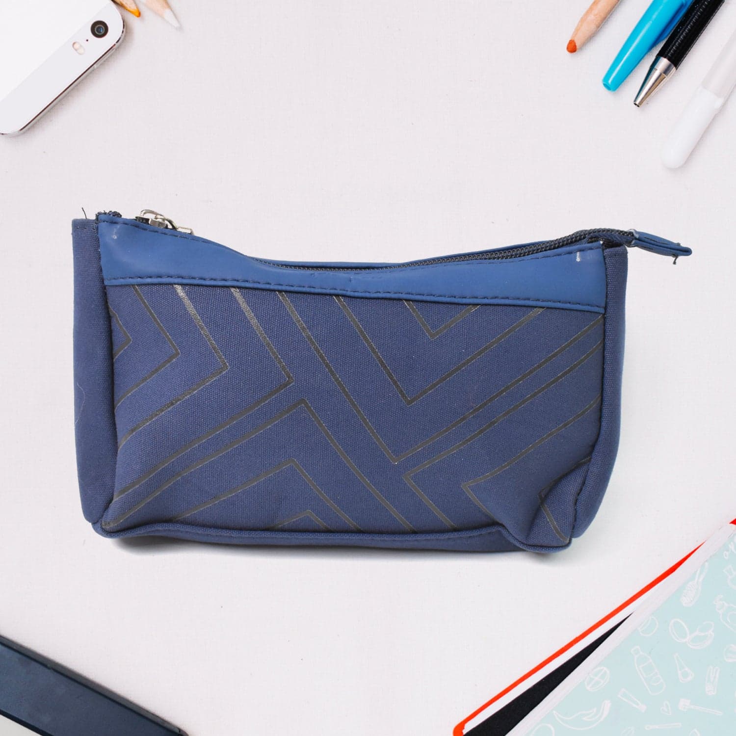 Multipurpose Big Makeup Pouch, Stationery Bag (1 Pc) thumbnail 6