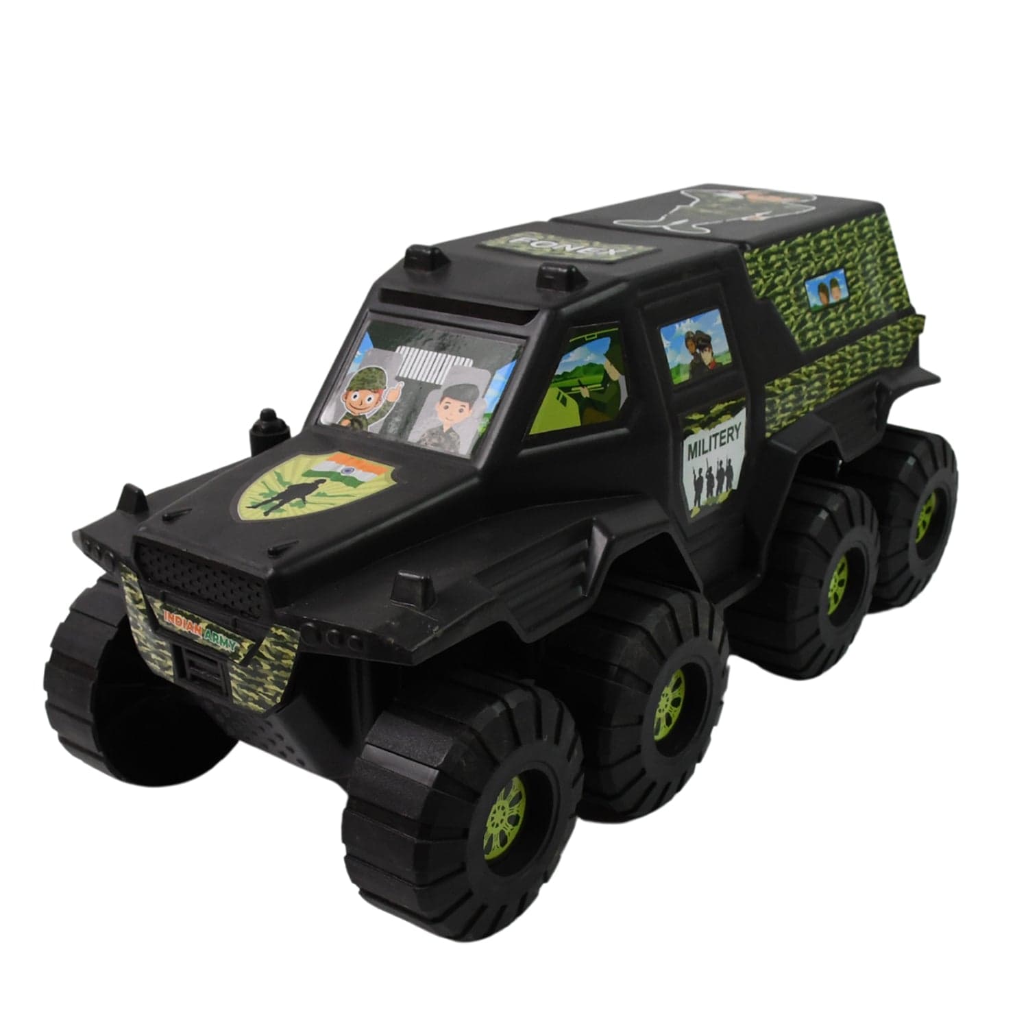Big Military 8-Wheel Plastic Car Toy (1 Pc) thumbnail 4