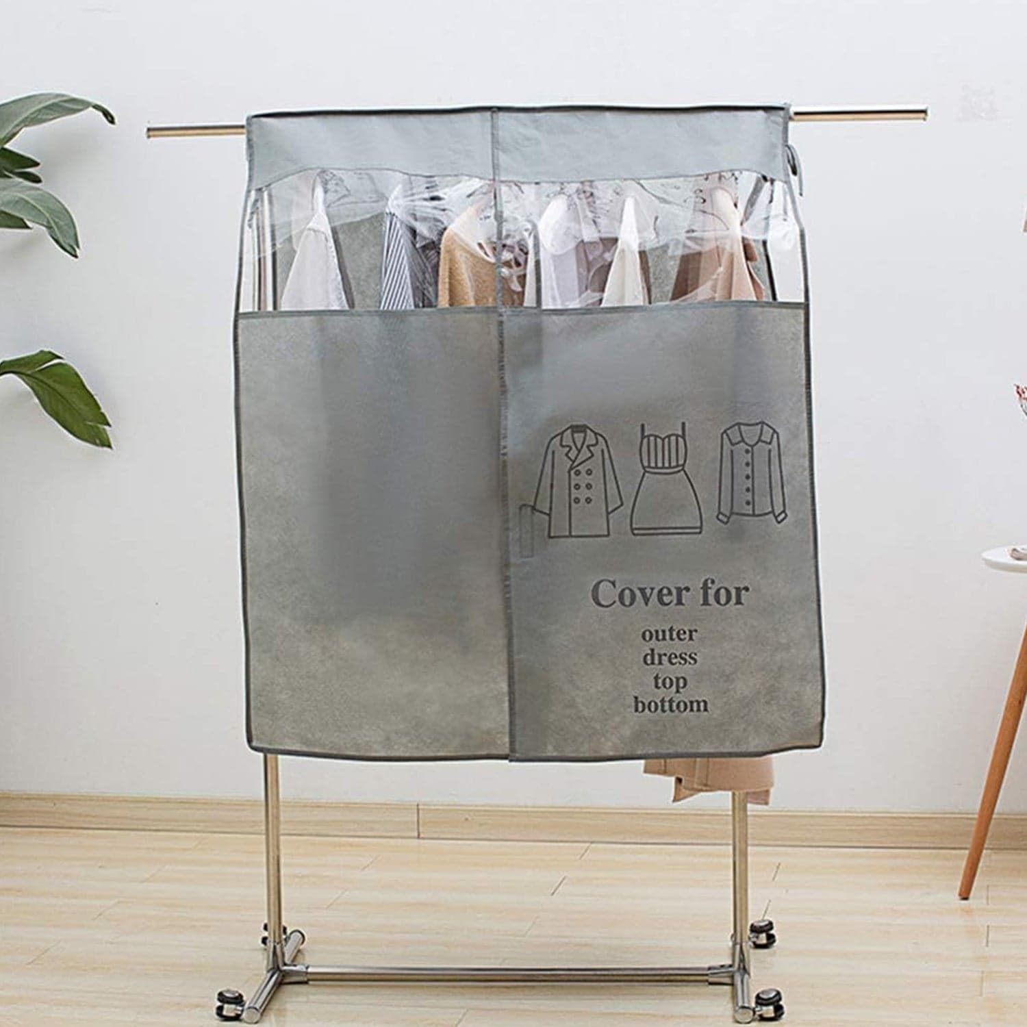 Hanging Garment Dust Cover For Clothes Rack 1 Pc thumbnail 2