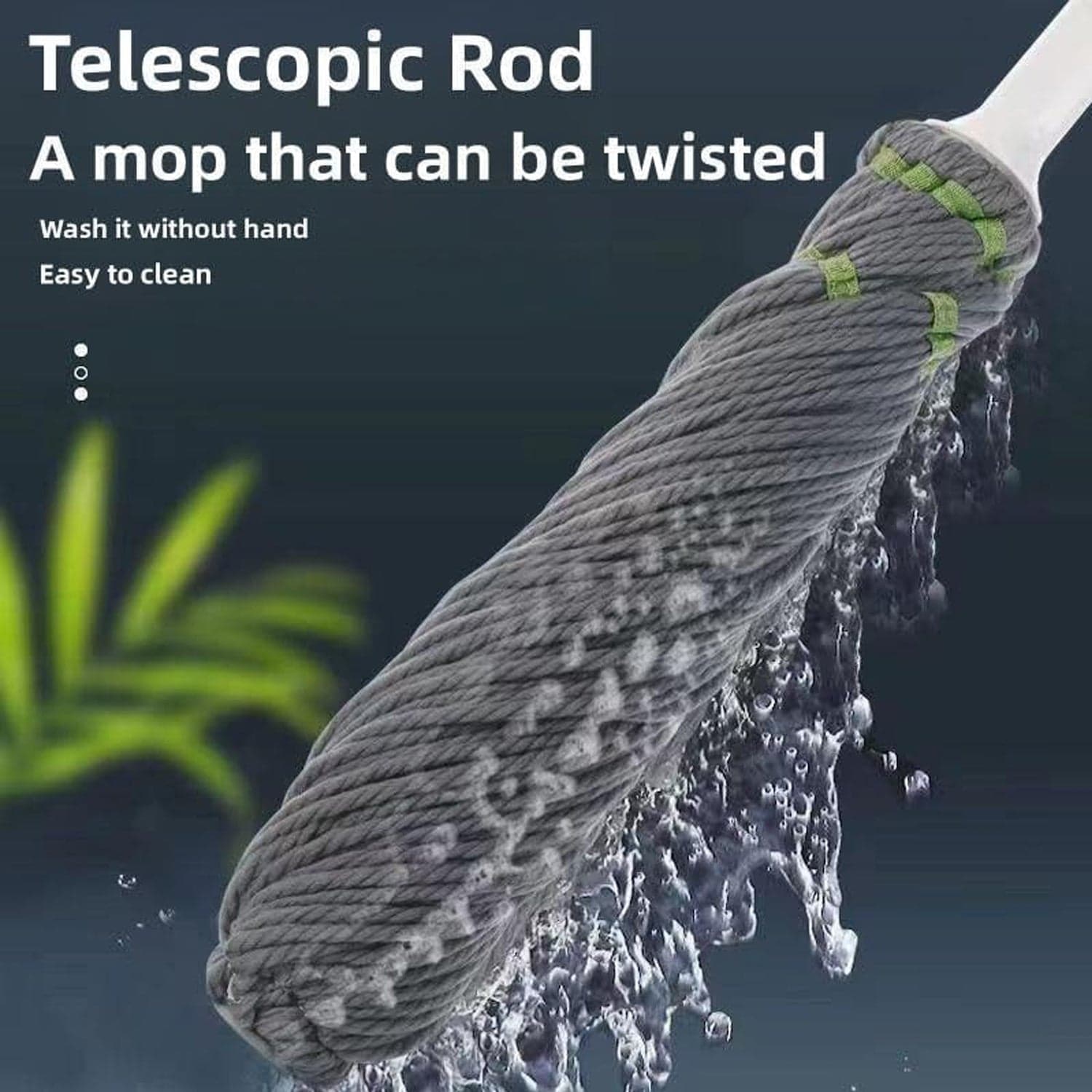 Squeeze Twist Mop Self Wringing Mop, Stainless Steel Handle (1 Pc) thumbnail 10