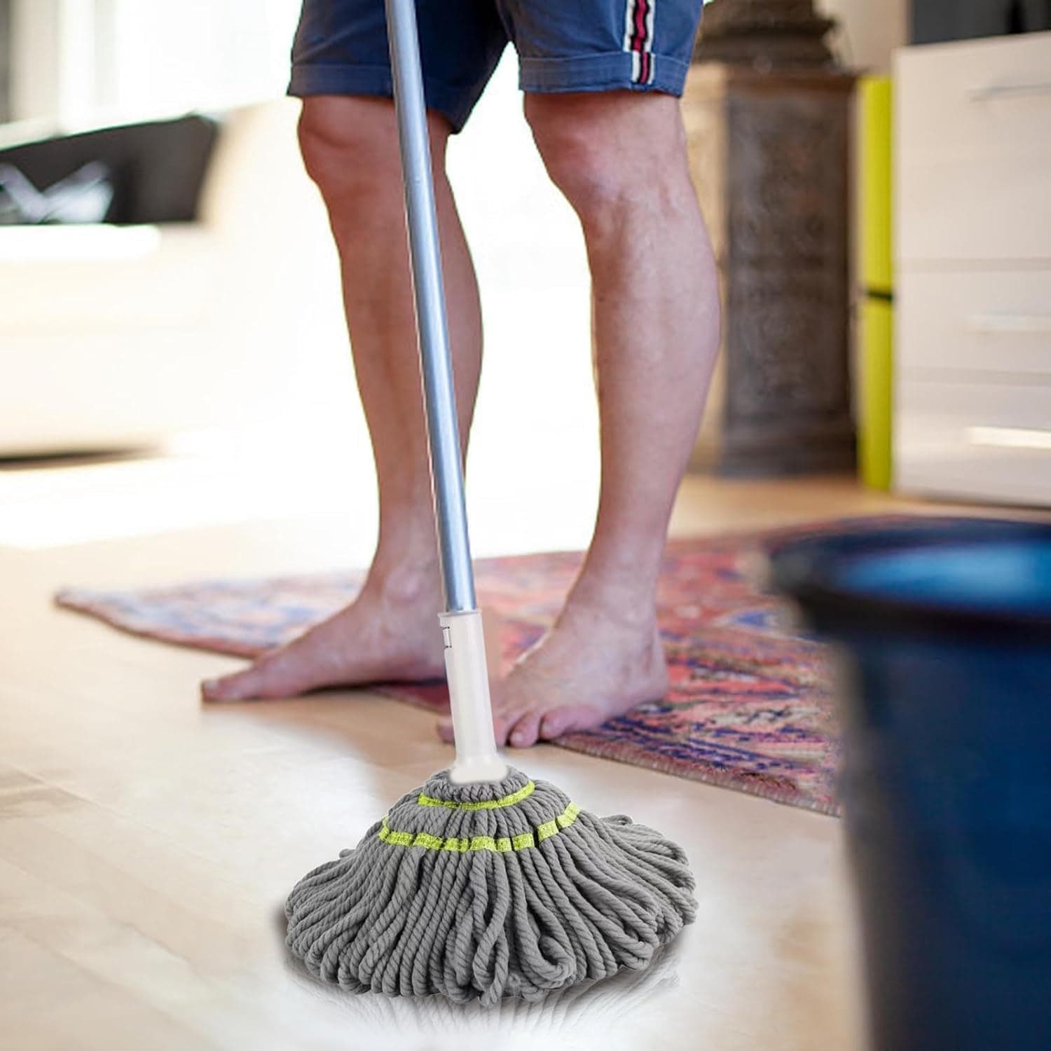 Squeeze Twist Mop Self Wringing Mop, Stainless Steel Handle (1 Pc) thumbnail 3