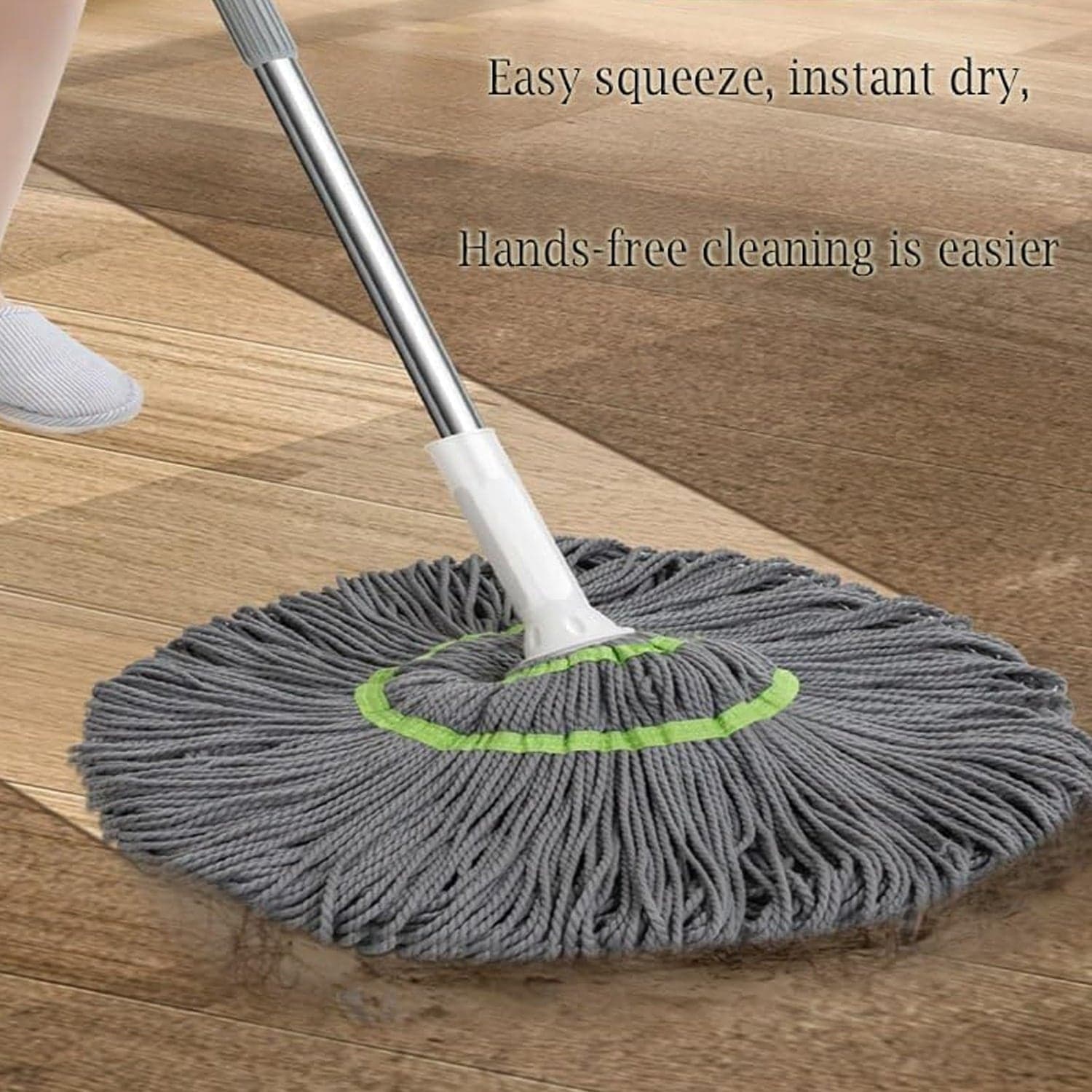 Squeeze Twist Mop Self Wringing Mop, Stainless Steel Handle (1 Pc) thumbnail 8