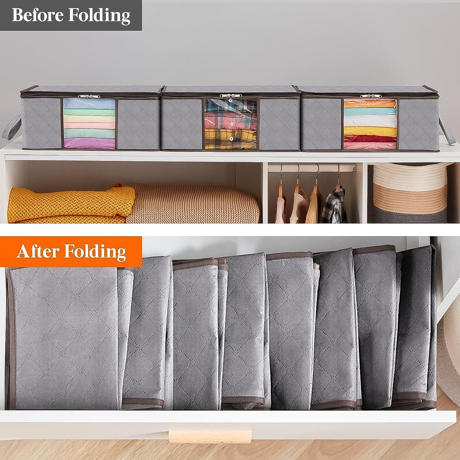 Foldable Storage Organizer Bag 1 Pc thumbnail 2