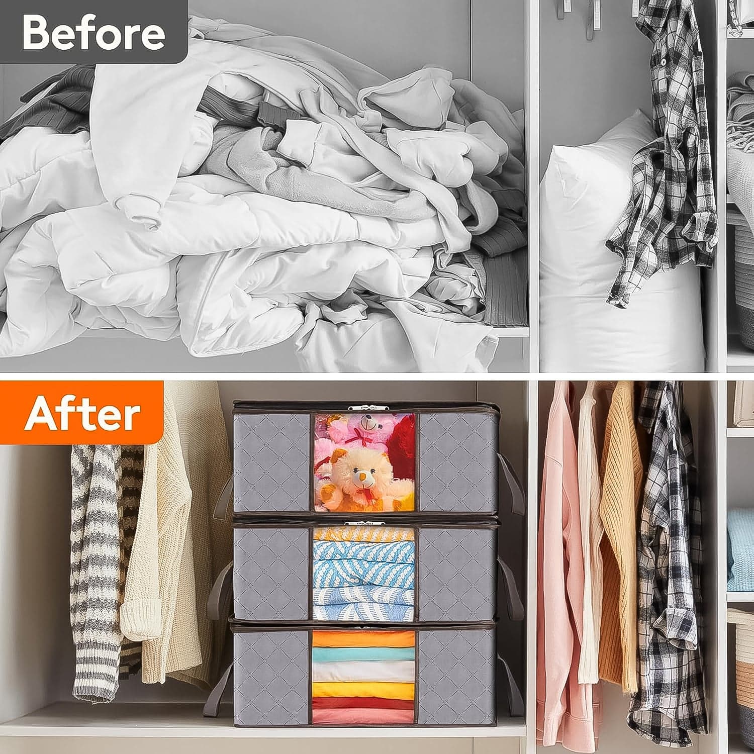 Foldable Storage Organizer Bag 1 Pc thumbnail 5
