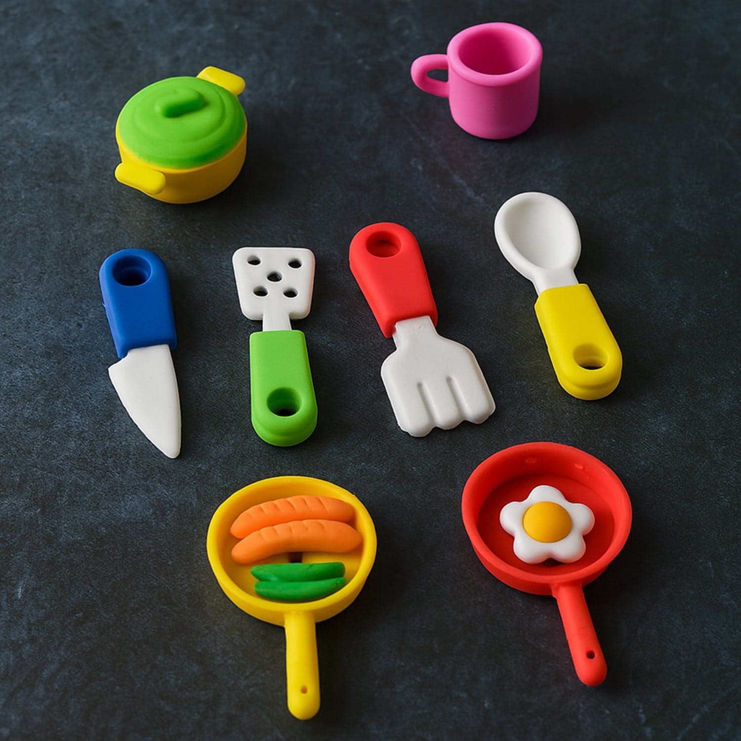 Fancy & Stylish Mini Erasers for Kids (8 Pc Set) - Fun Designs, Party Favors thumbnail 1