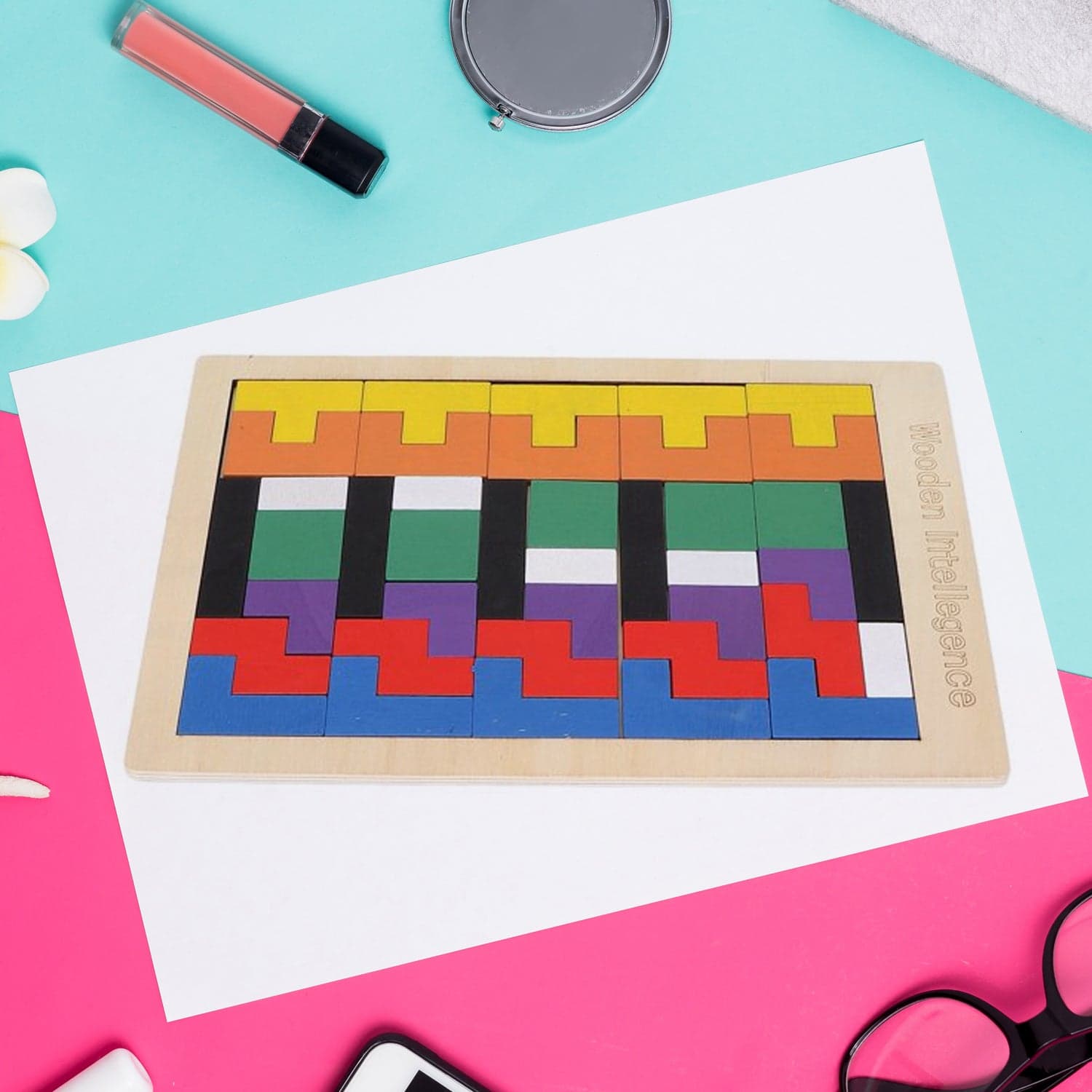 Wooden Blocks Puzzle Children's Educational Toys thumbnail 6
