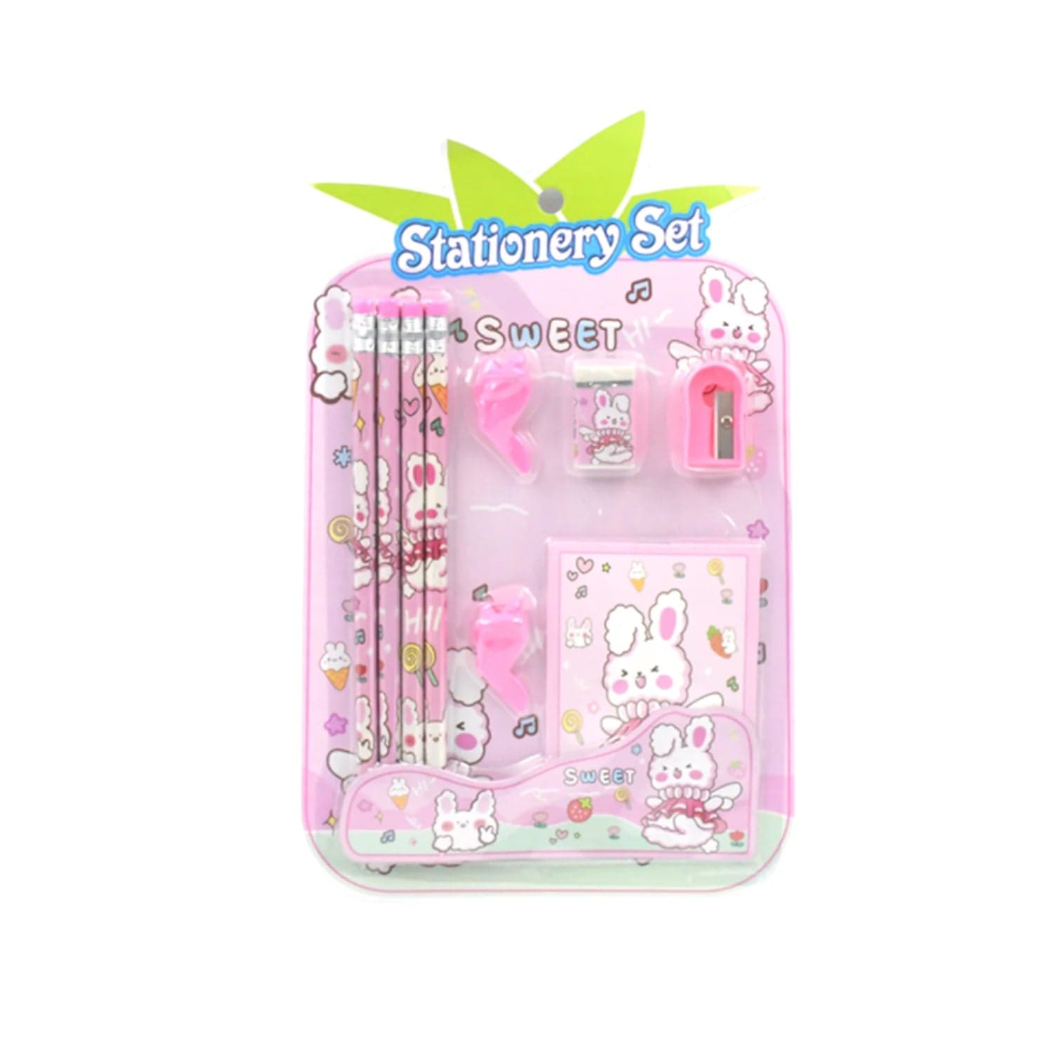 Kids' Stationery Kit: Wooden Pencils, Sharpener, Eraser, Diary (9 Pc Set) thumbnail 3