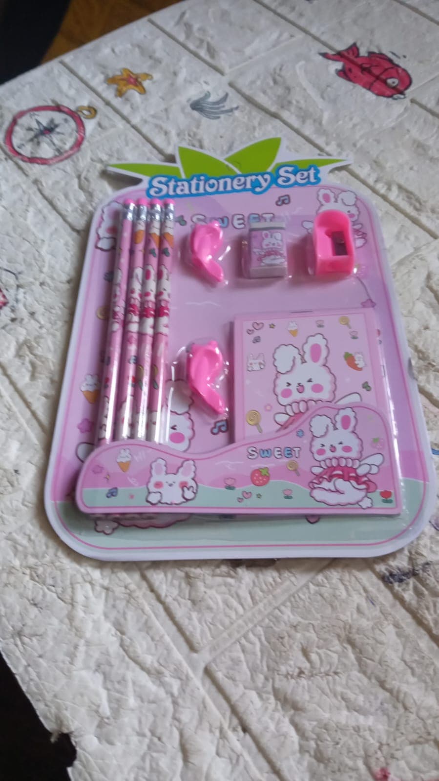 Kids' Stationery Kit: Wooden Pencils, Sharpener, Eraser, Diary (9 Pc Set) thumbnail 9