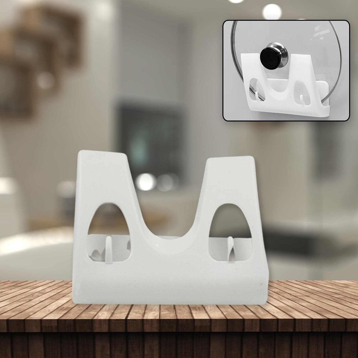 Multifunction Kitchen Rack: Plate, Dish Rack, Pot Lid Holder (Wall Mounted) thumbnail 7