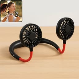 Hand Free Personal Fan - Portable Usb Battery Rechargeable Mini Fan - Headphone Design Wearable Neckband Fan Necklance Fan Cooler Fan For Home