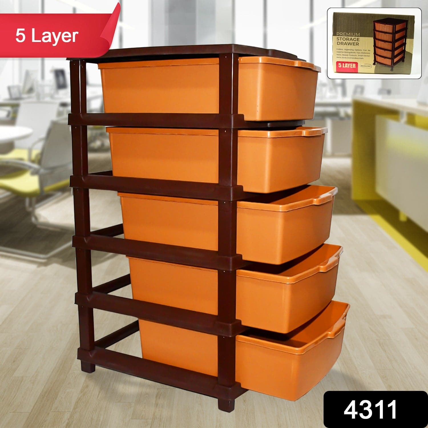 Plastic Premium Home Storage & Organization (5 Layer / 1 Pc) thumbnail 2