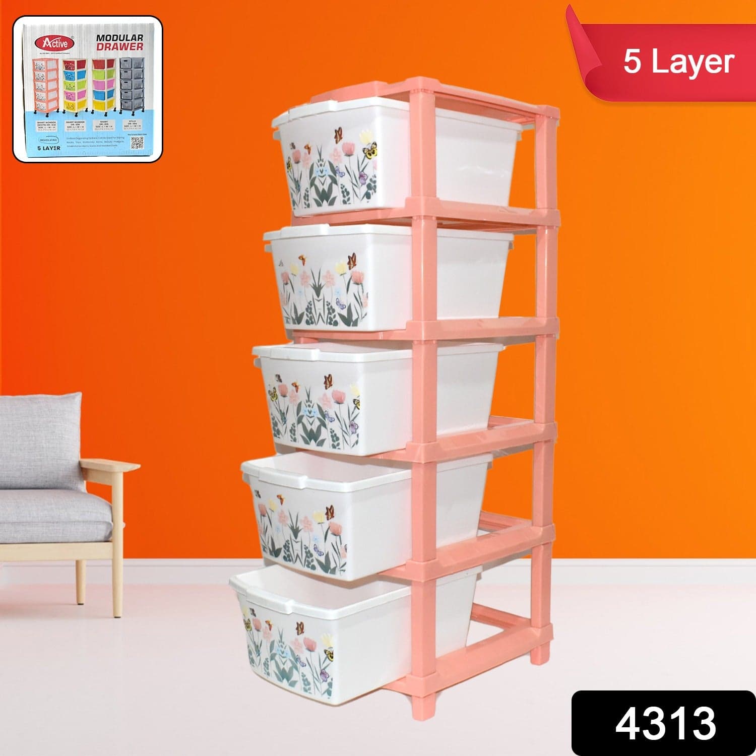 Plastic Smart Wonder Drawer Home Storage & Organization (5 Layer / 1 Pc) thumbnail 2