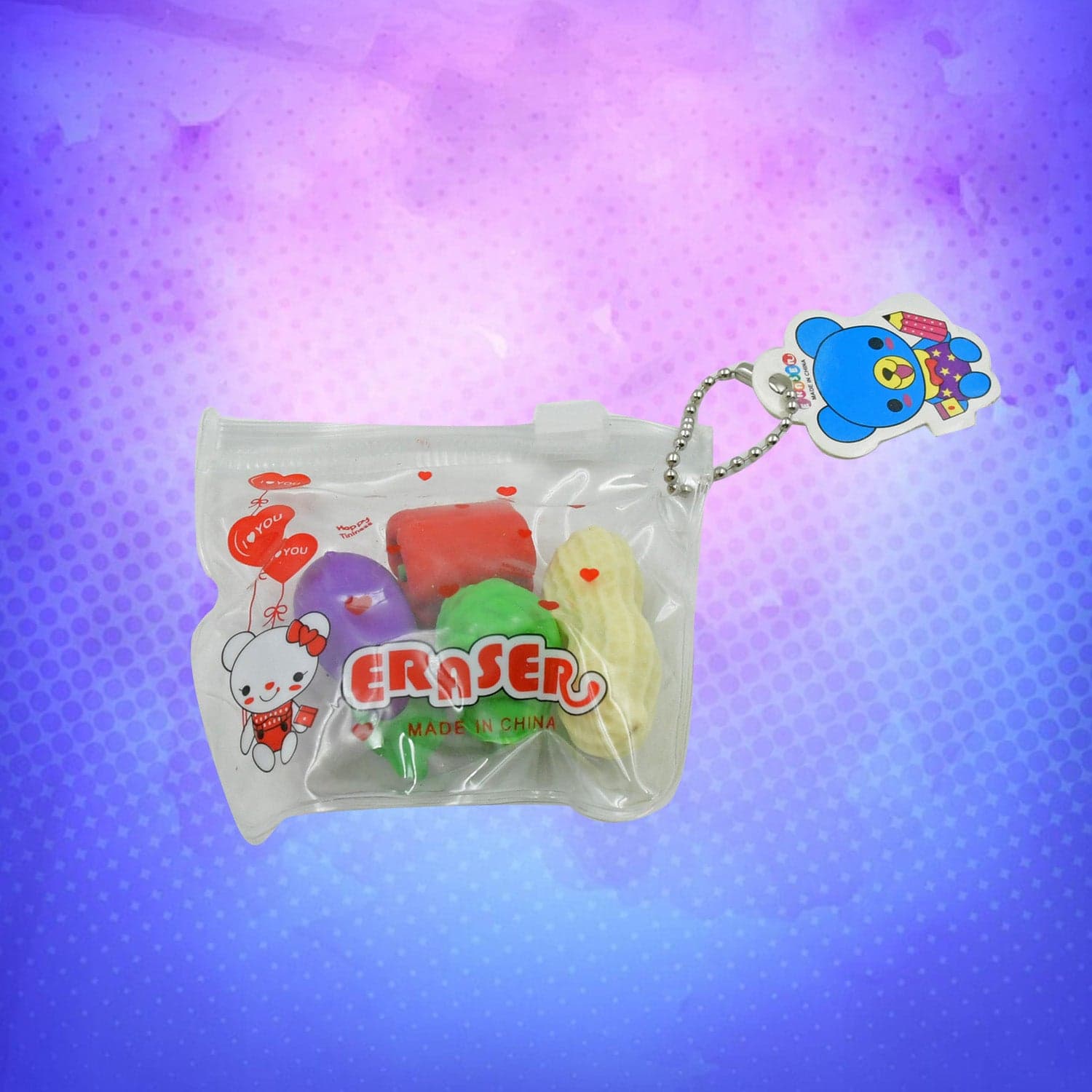 Mini Cute Vegetable & Fruit Erasers (4 Pc): Pencil Rubbers for Kids thumbnail 3